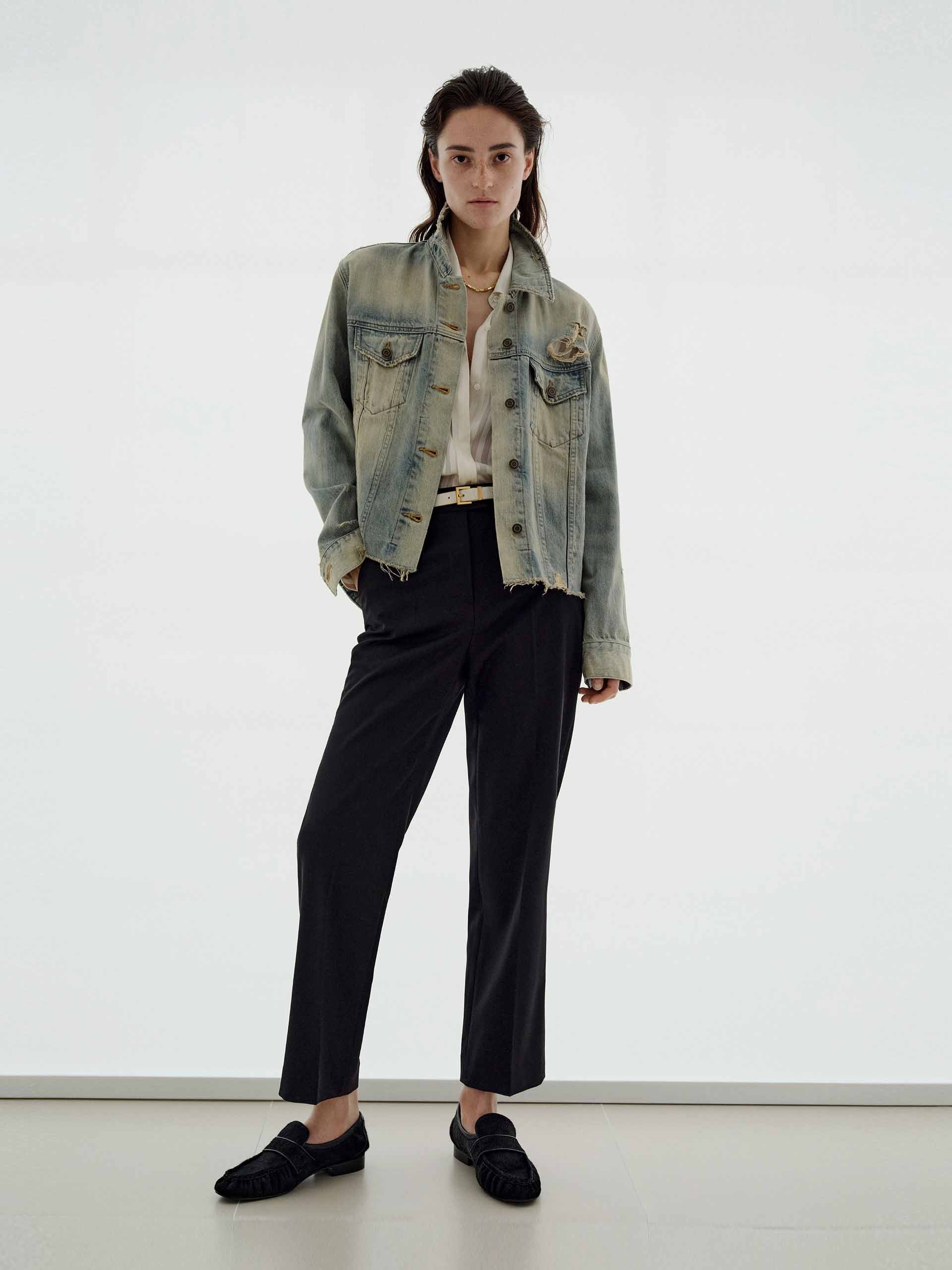 Raw Hem Denim Jacket - Image 2