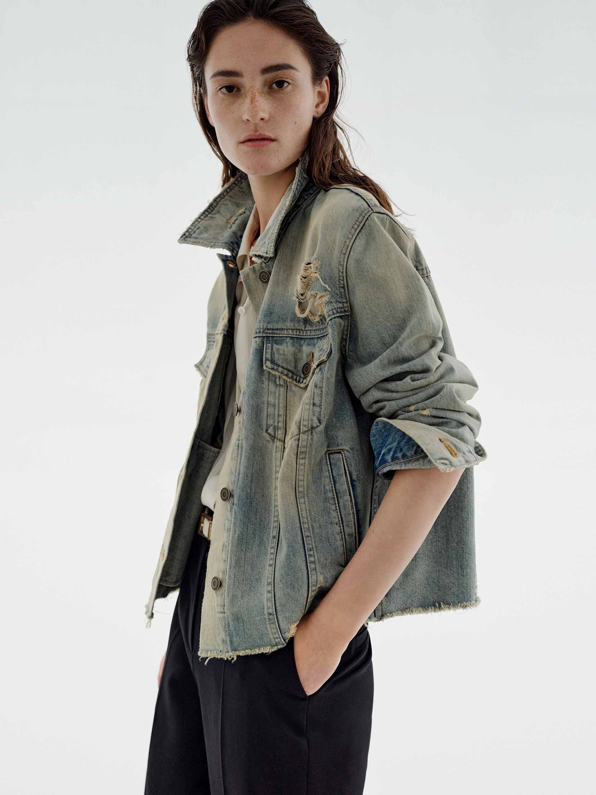 Raw Hem Denim Jacket - Image 6