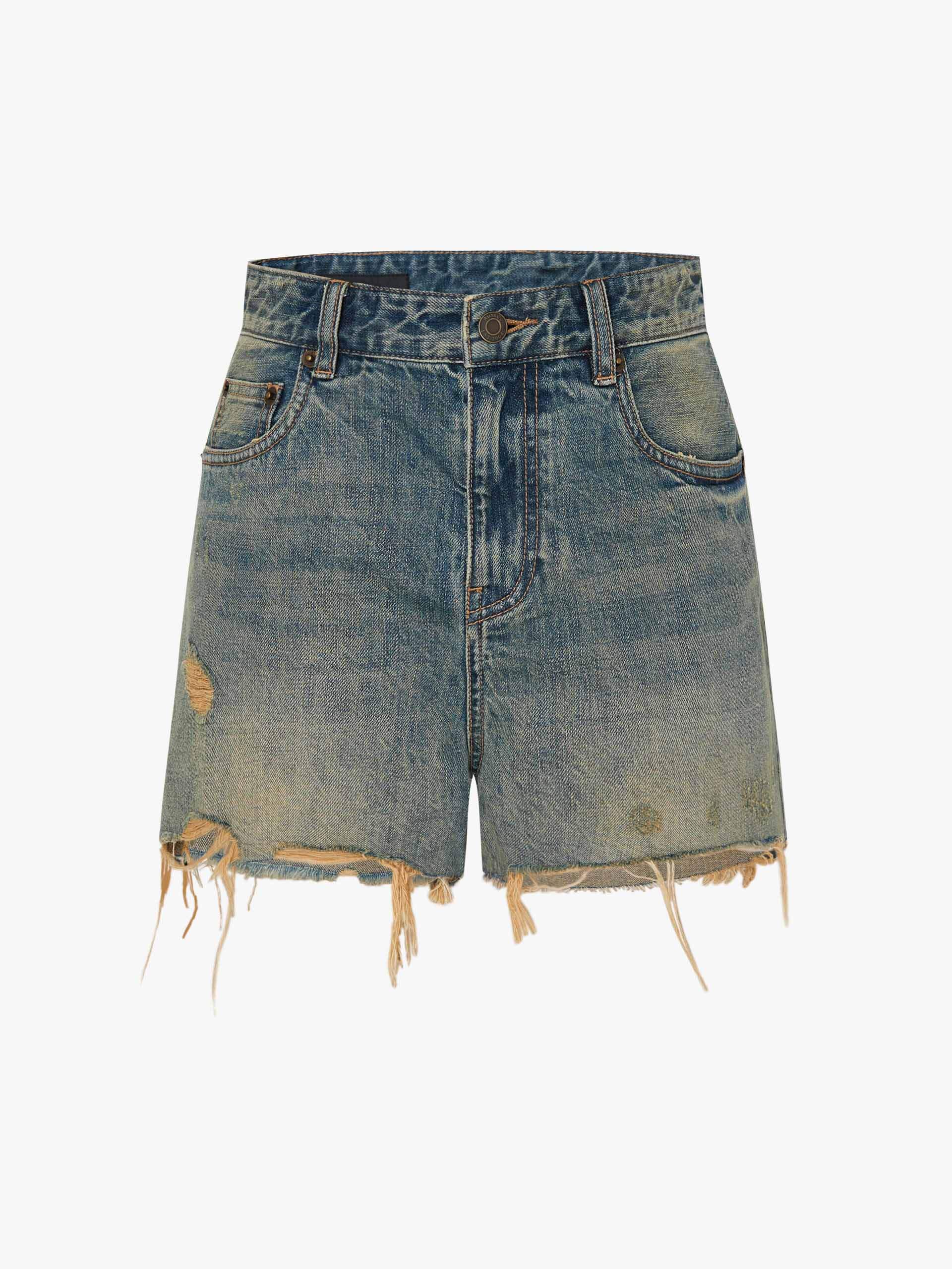 Raw Hem Ripped Shorts - Image 5