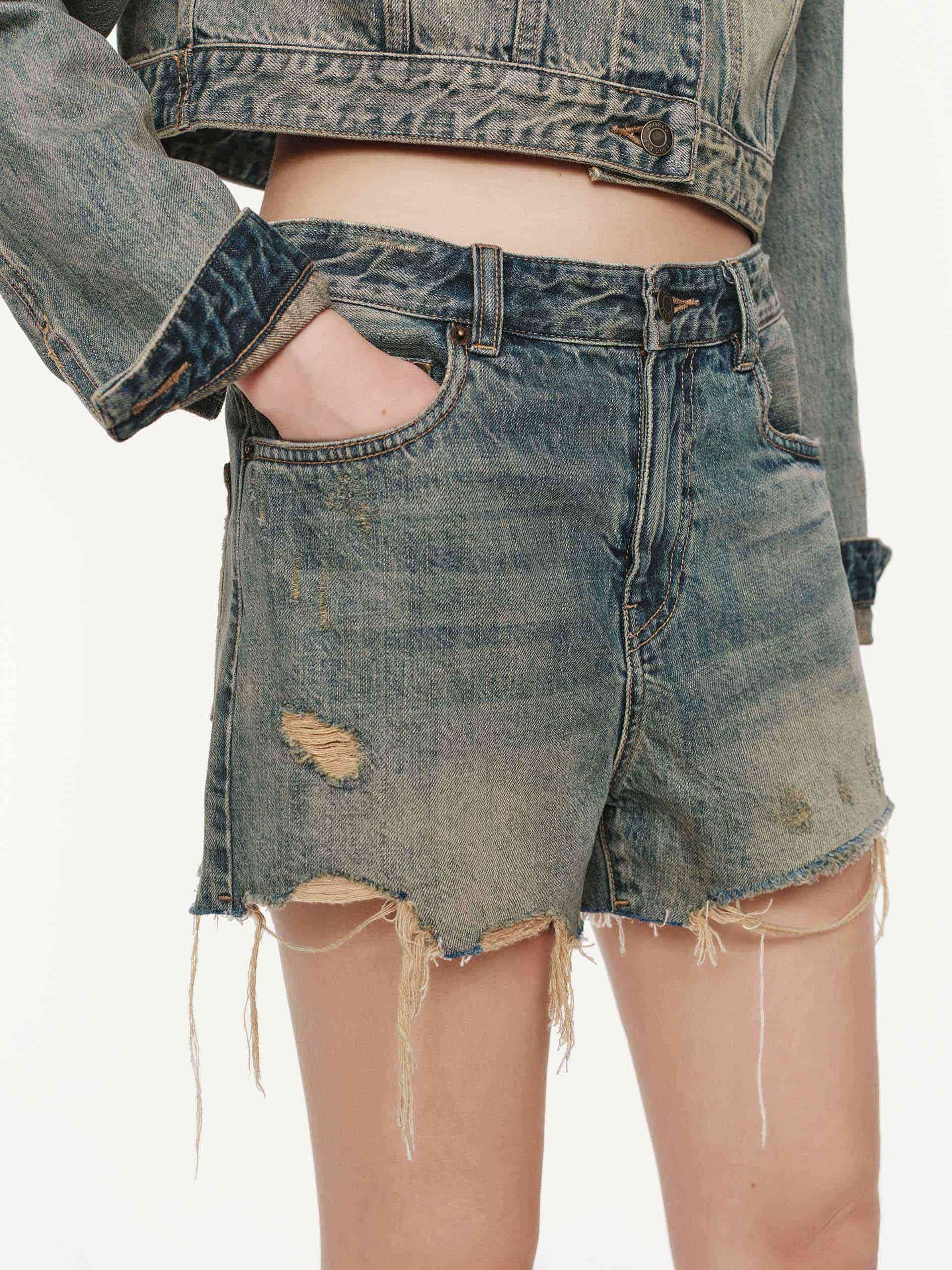 Raw Hem Ripped Shorts - Image 8