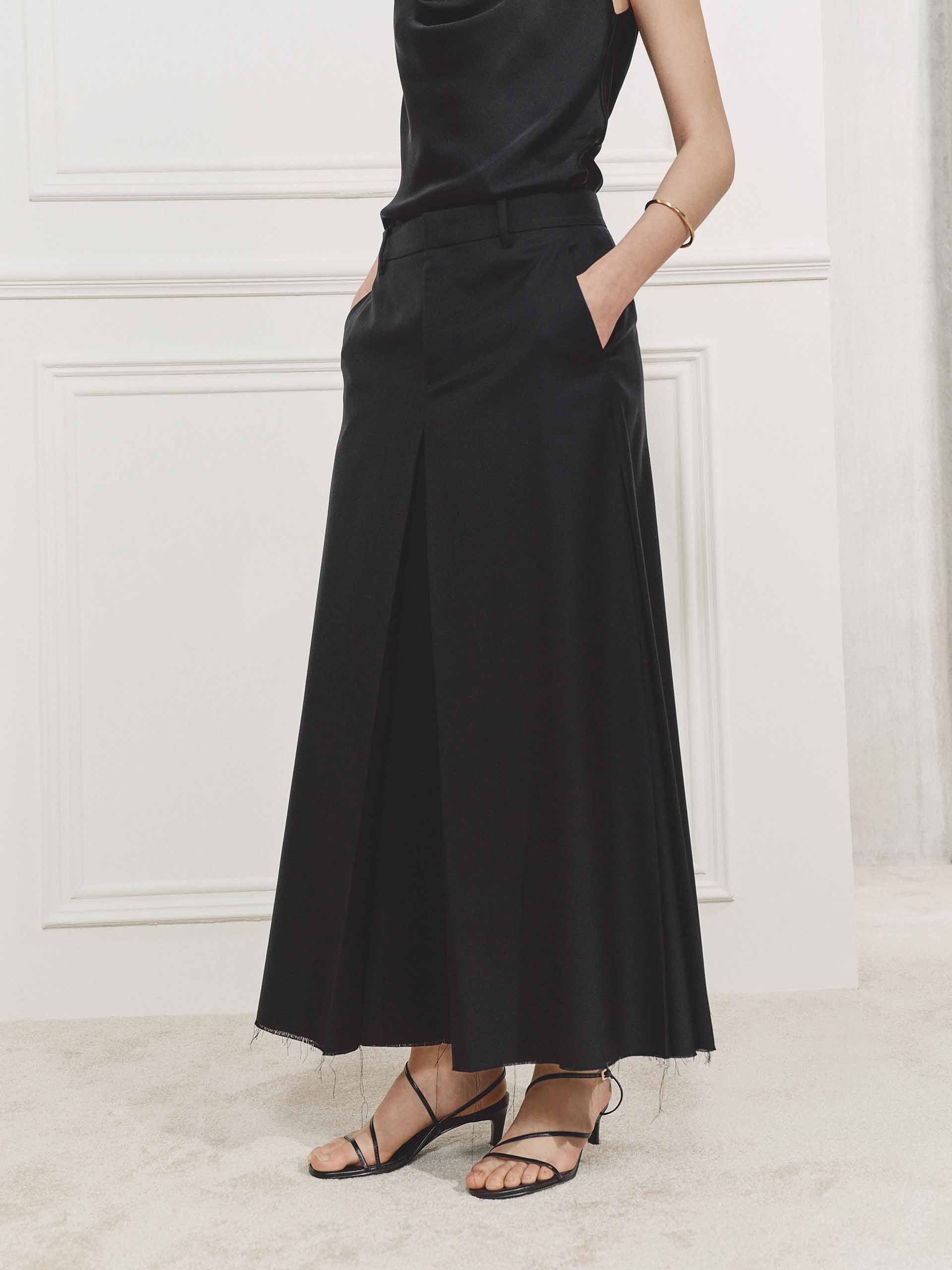 Raw Hem Wide-Leg Pants - Image 7