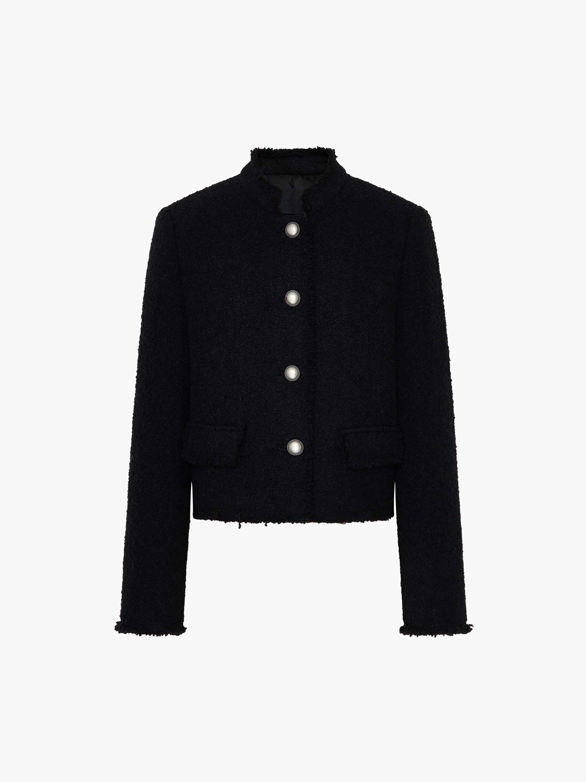 Raw Trim Cropped Coat - Image 5