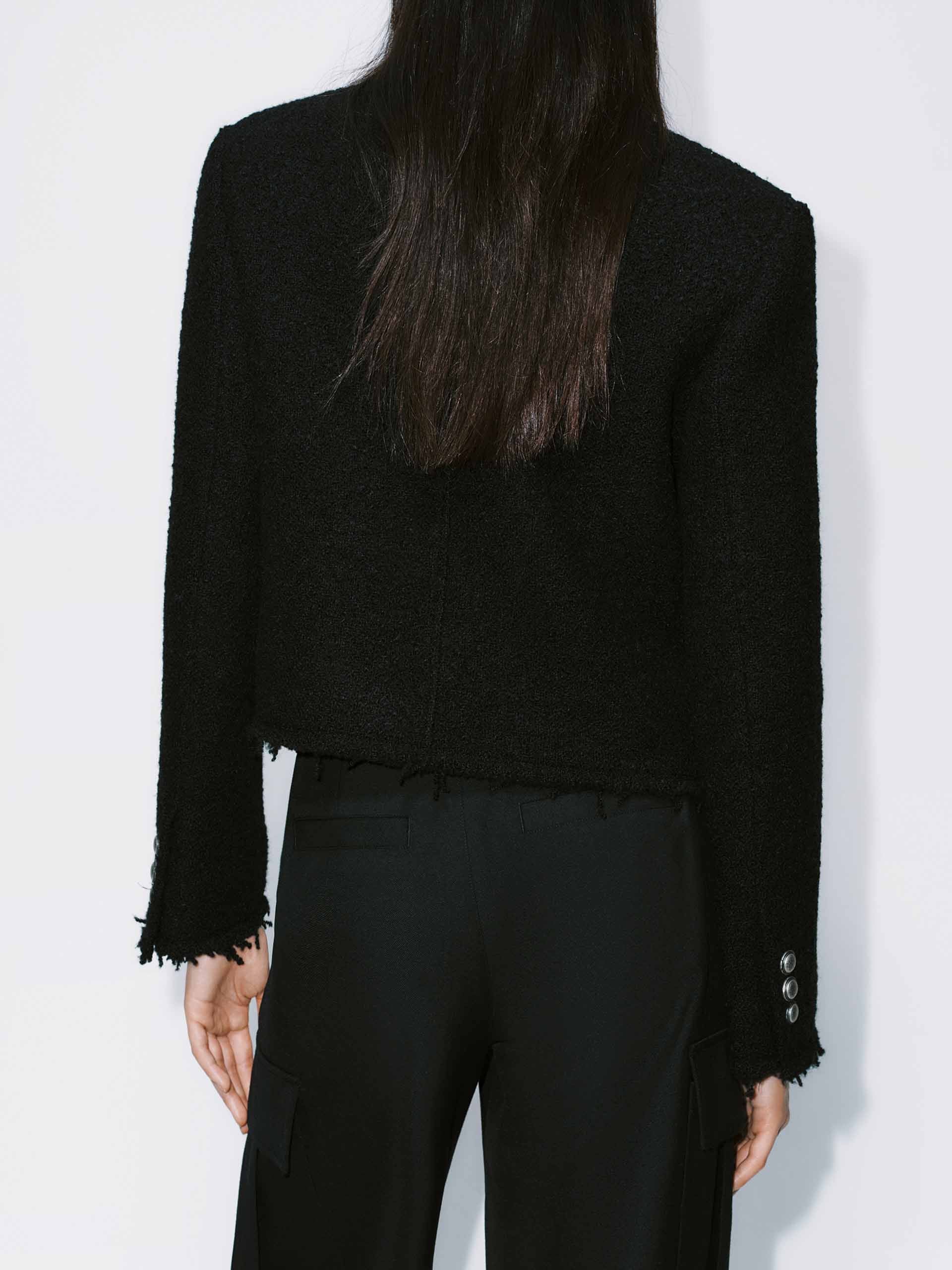 Raw Trim Cropped Coat - Image 6