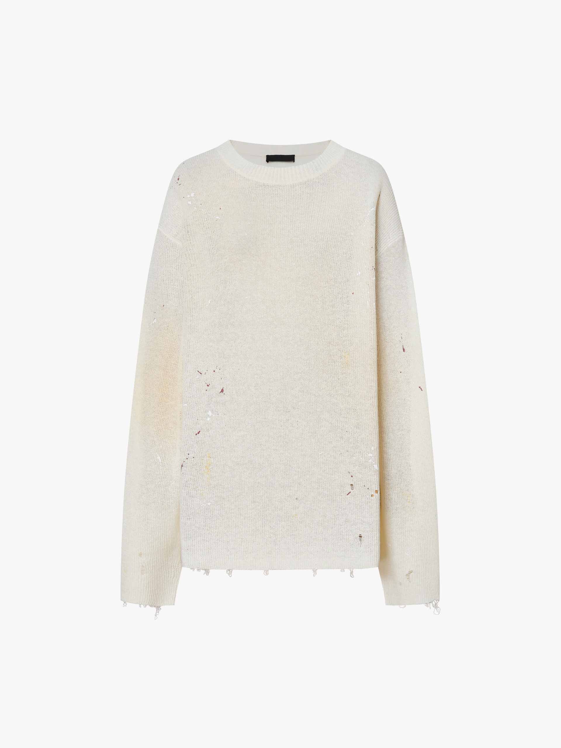 Raw Trim Splatter Knit Sweater - Image 5