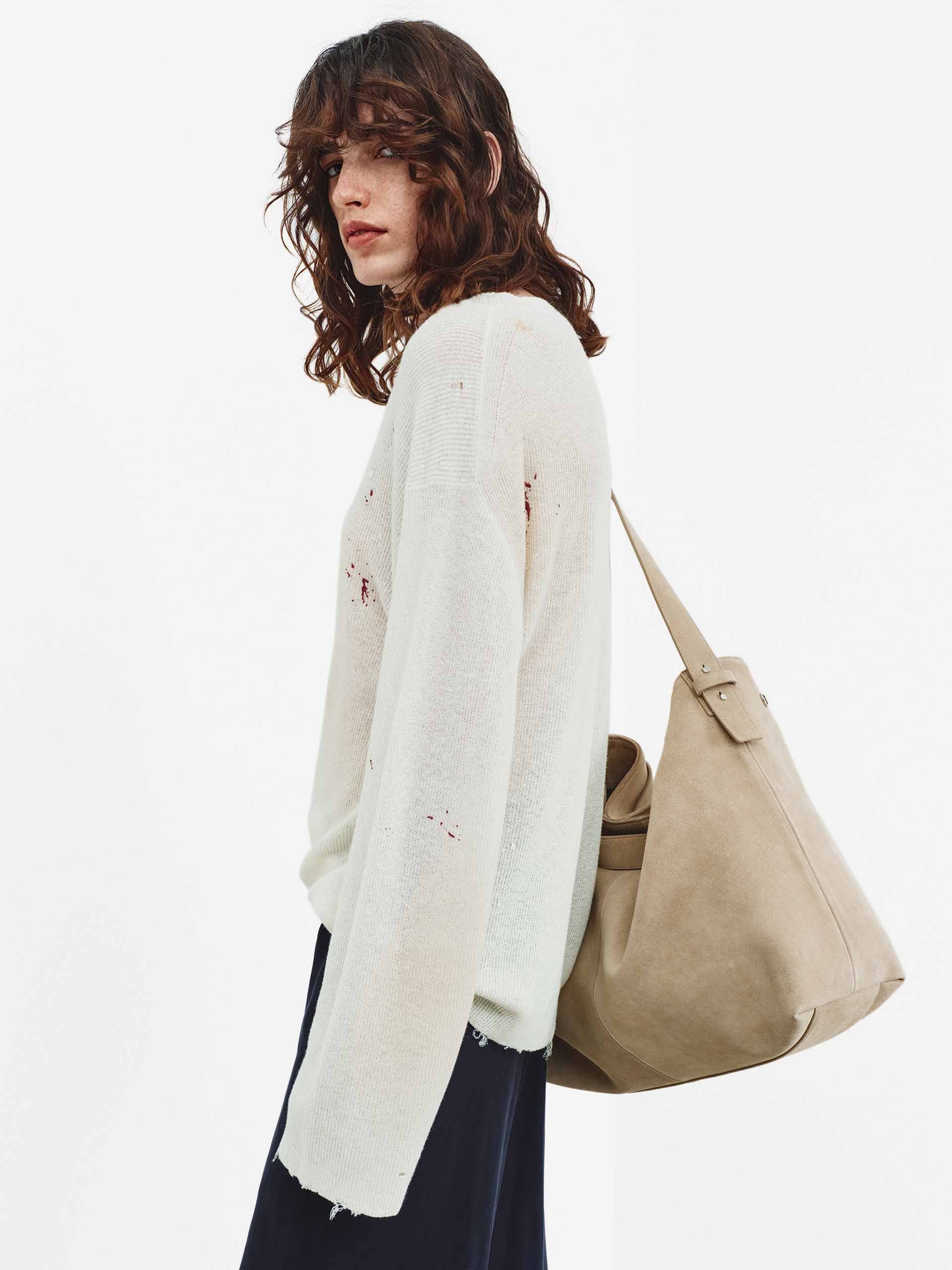 Raw Trim Splatter Knit Sweater - Image 6