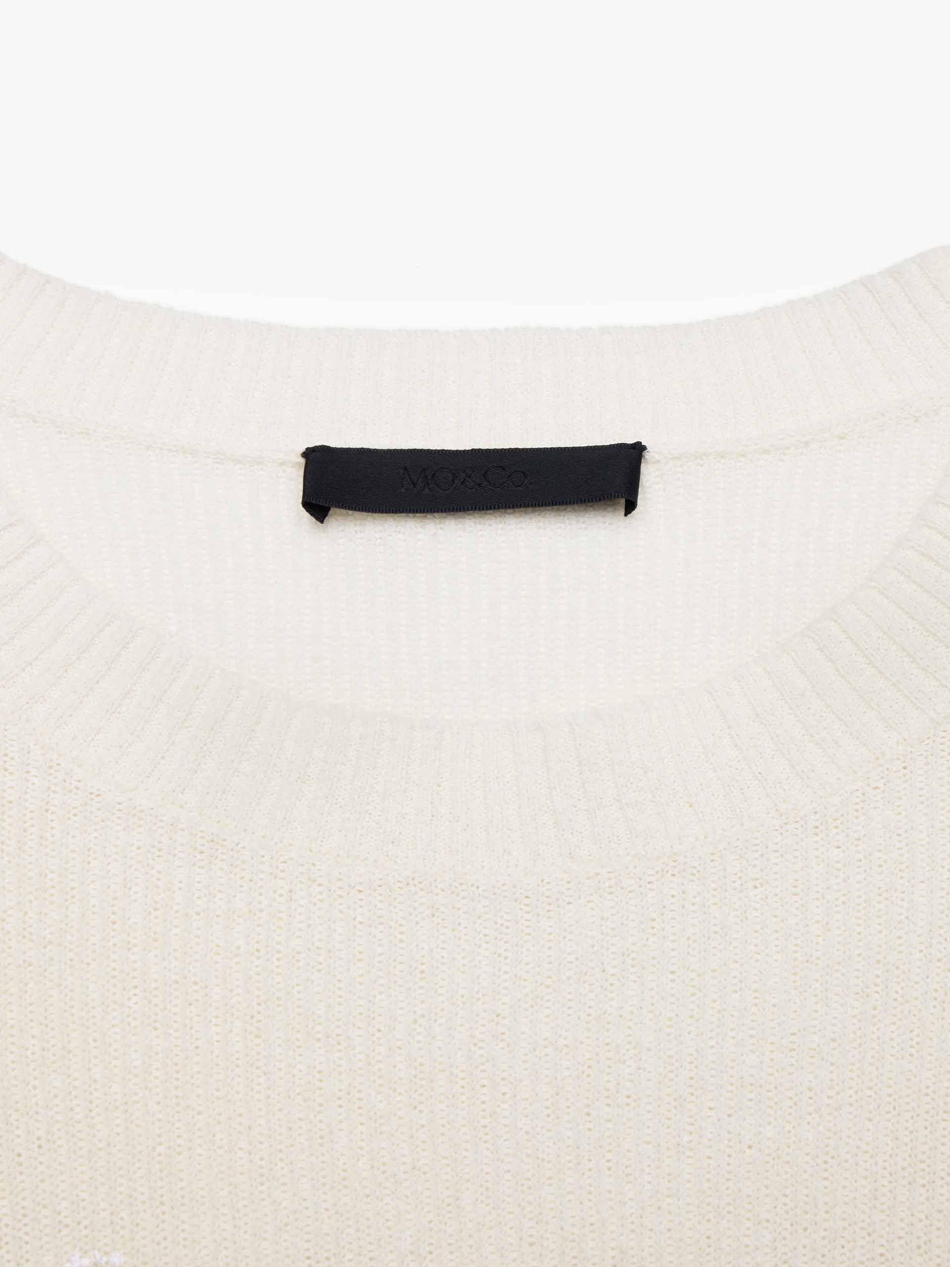 Raw Trim Splatter Knit Sweater - Image 8