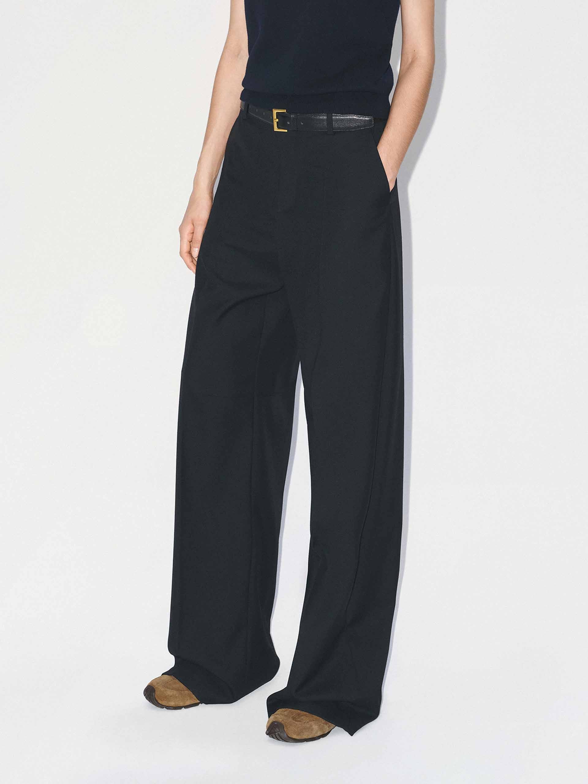 Raw Waistband Detail Trousers - Image 7