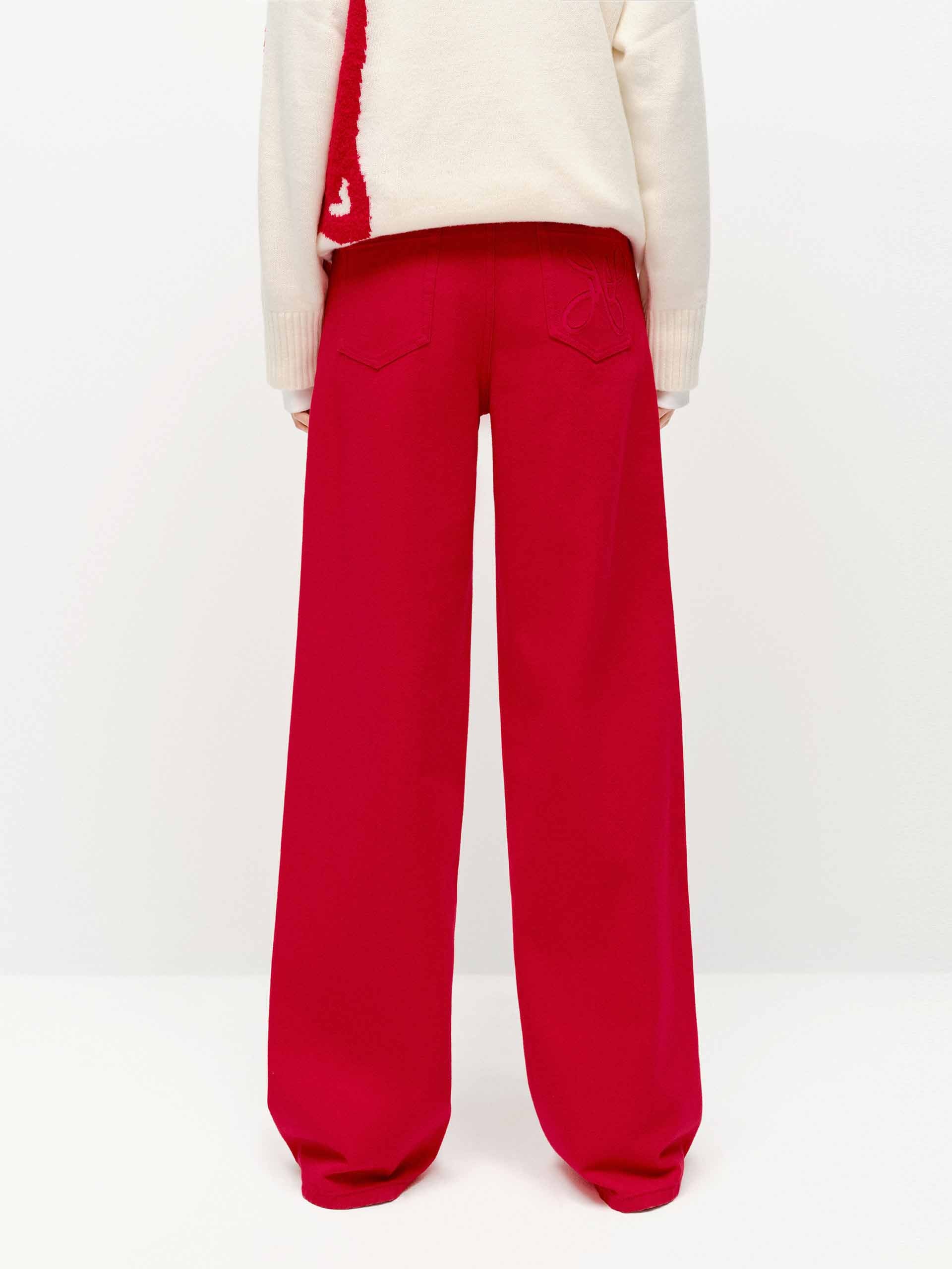 Red Wash Straight Jeans - Image 3