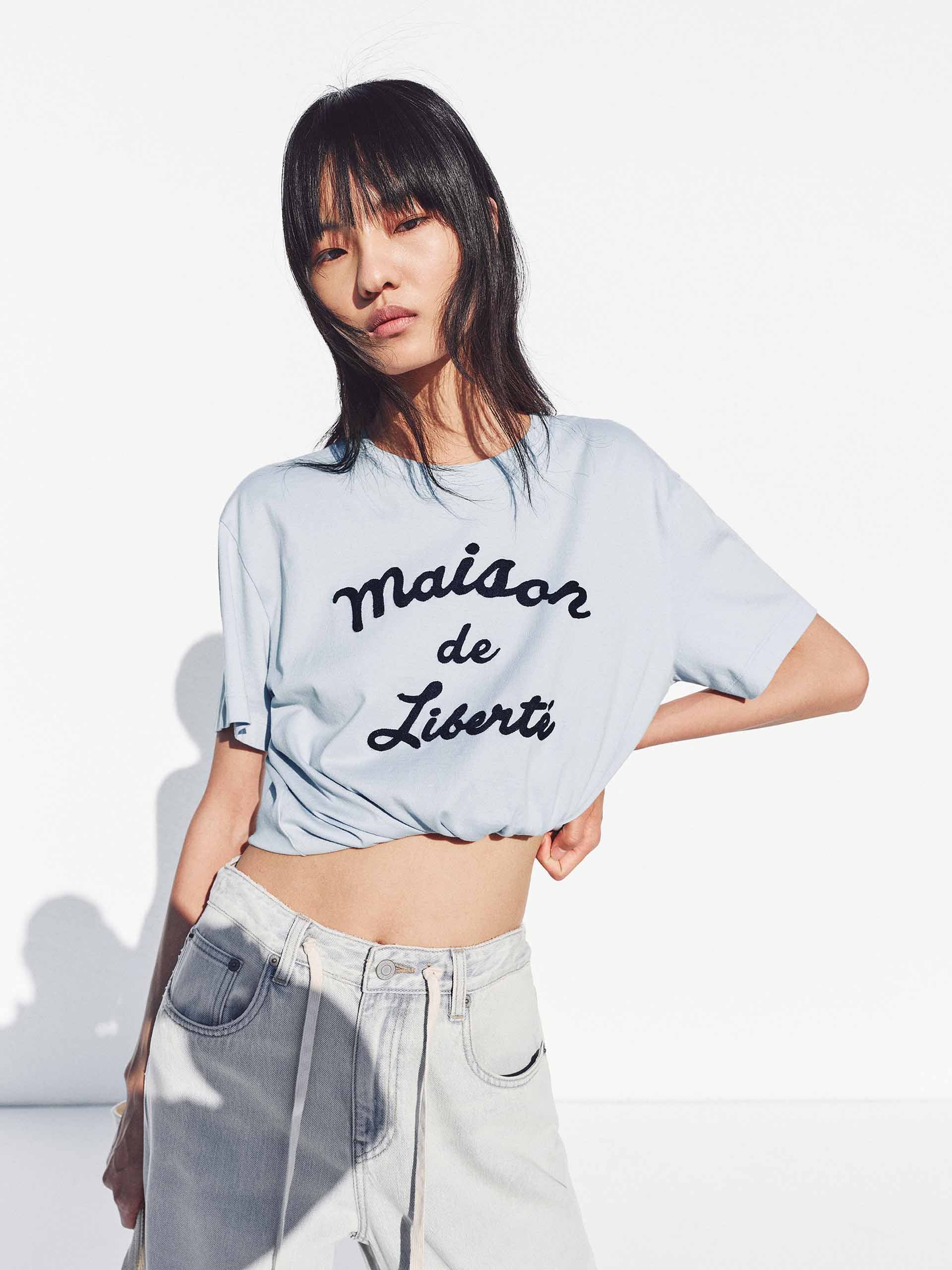 Regular Letter Print Cotton Tee