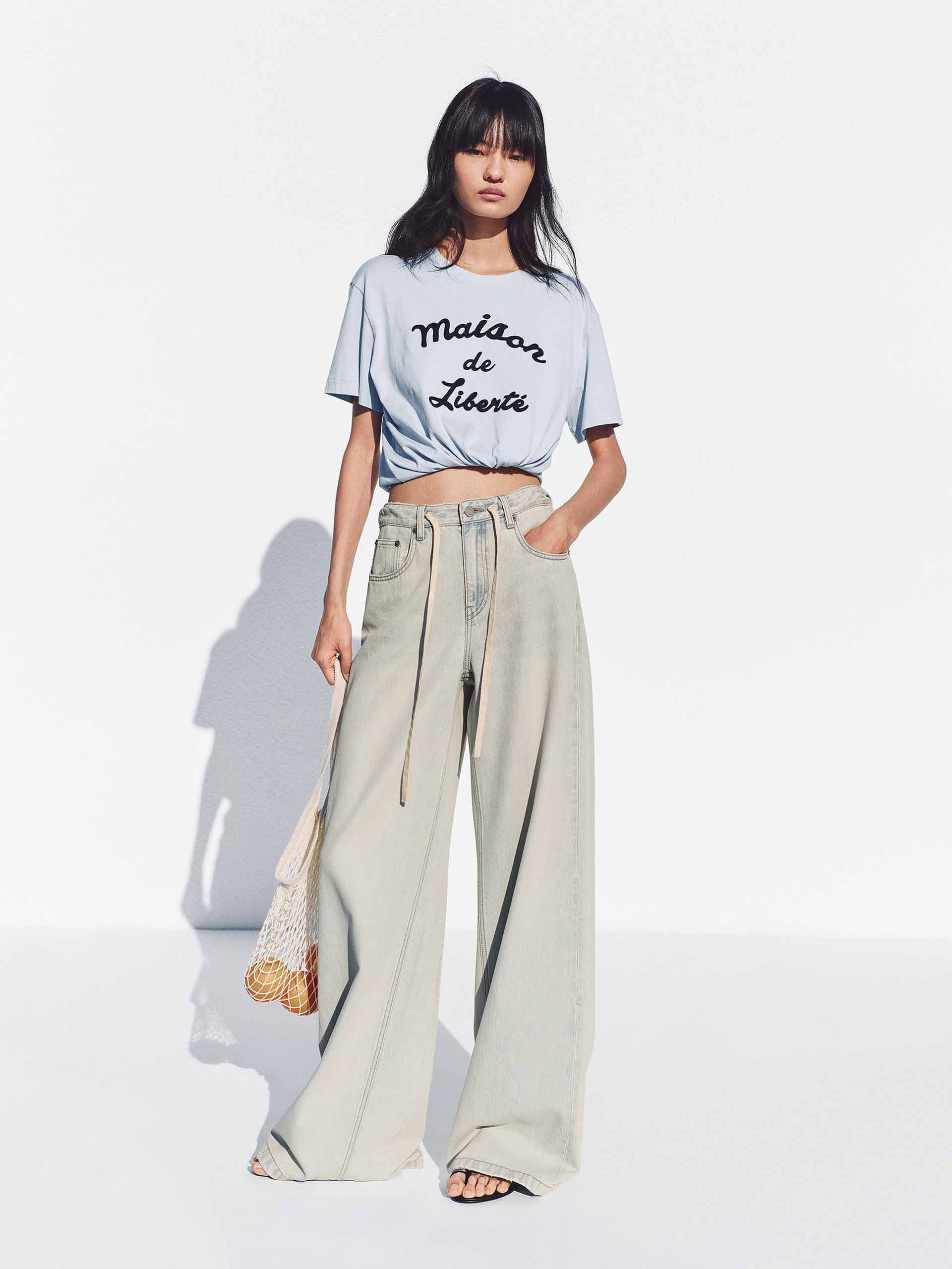 Regular Letter Print Cotton Tee - Image 2