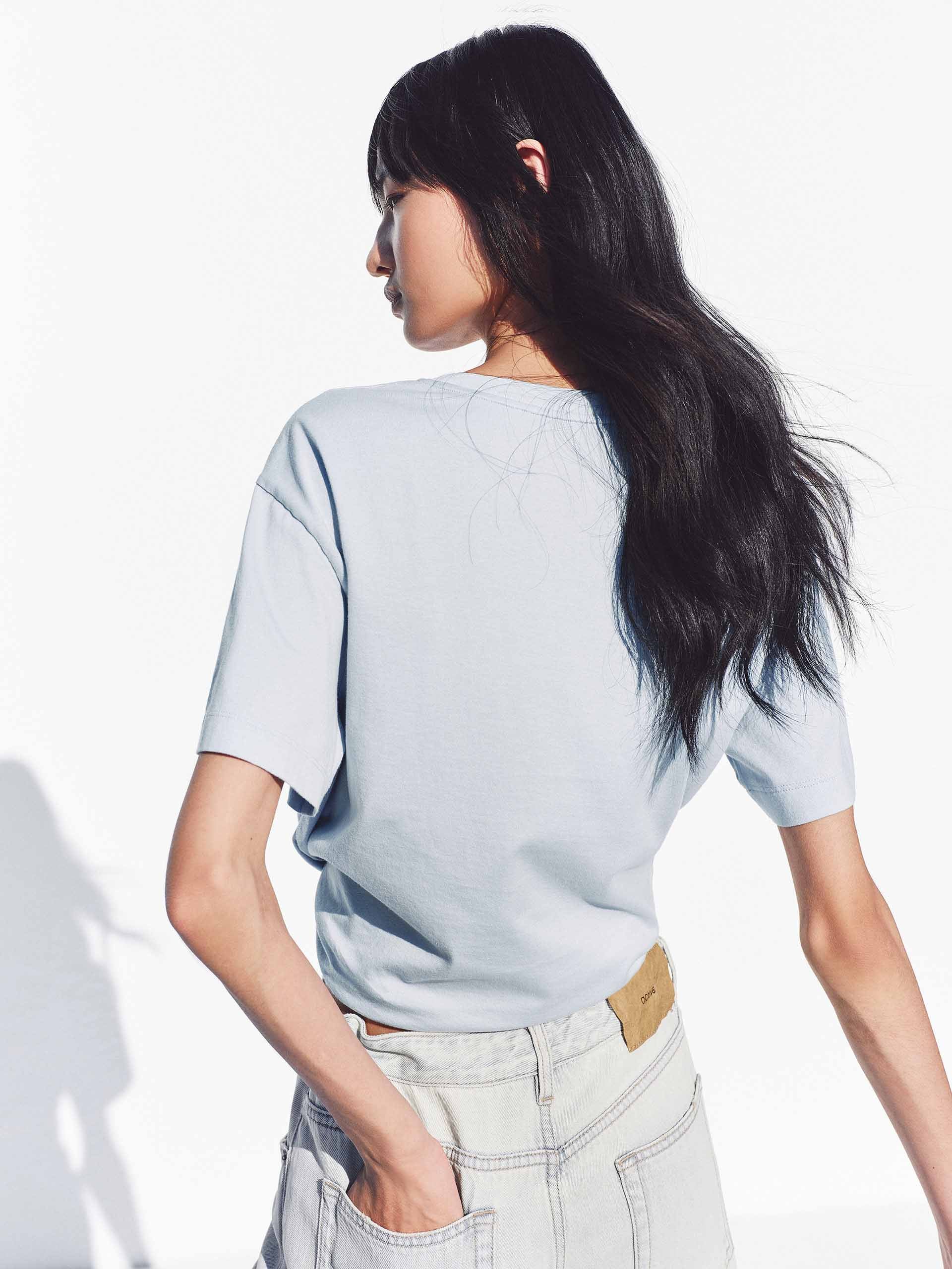 Regular Letter Print Cotton Tee - Image 3