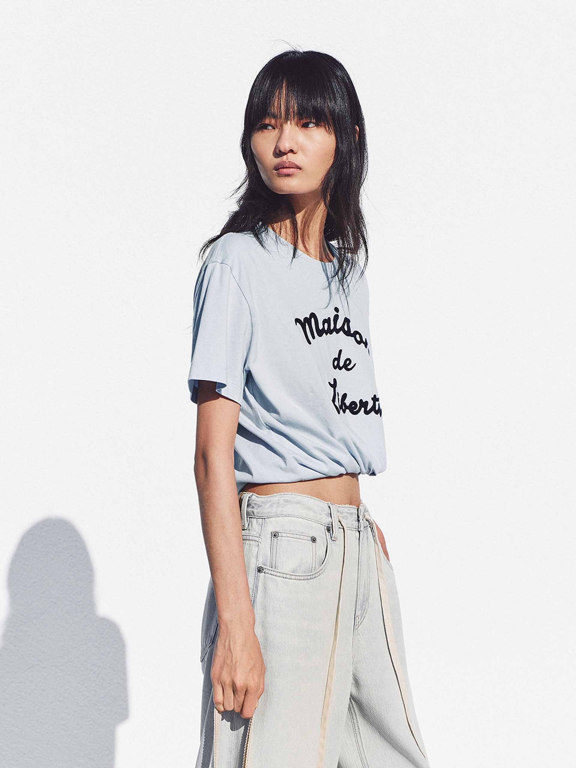 Regular Letter Print Cotton Tee - Image 6