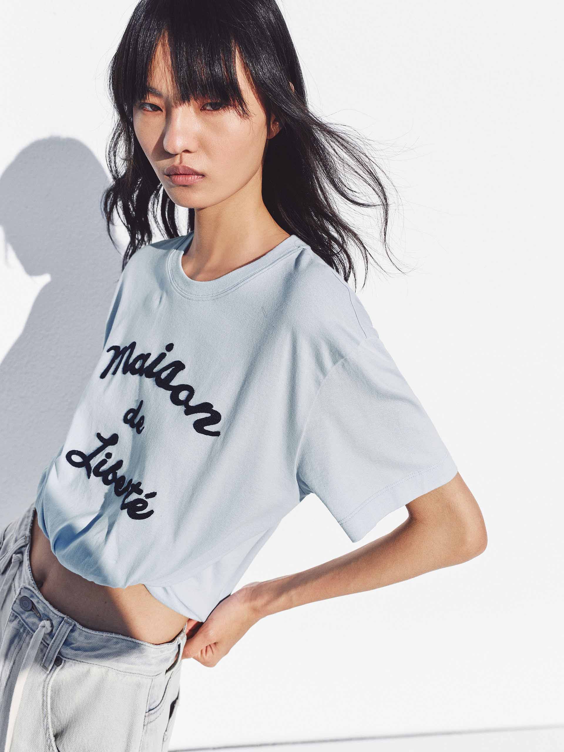 Regular Letter Print Cotton Tee - Image 8