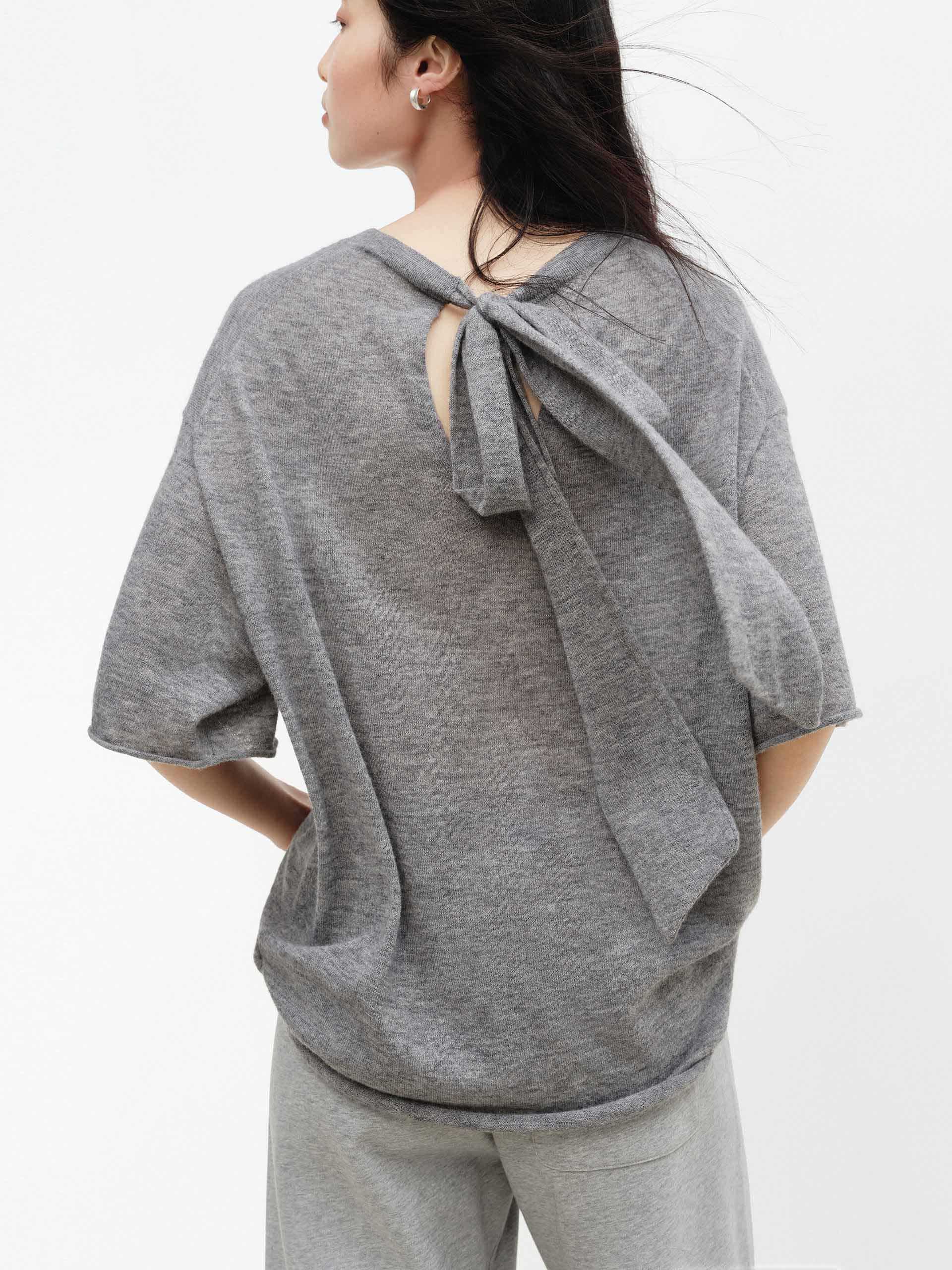 Relaxed Back Tie Knitted Top - Image 3