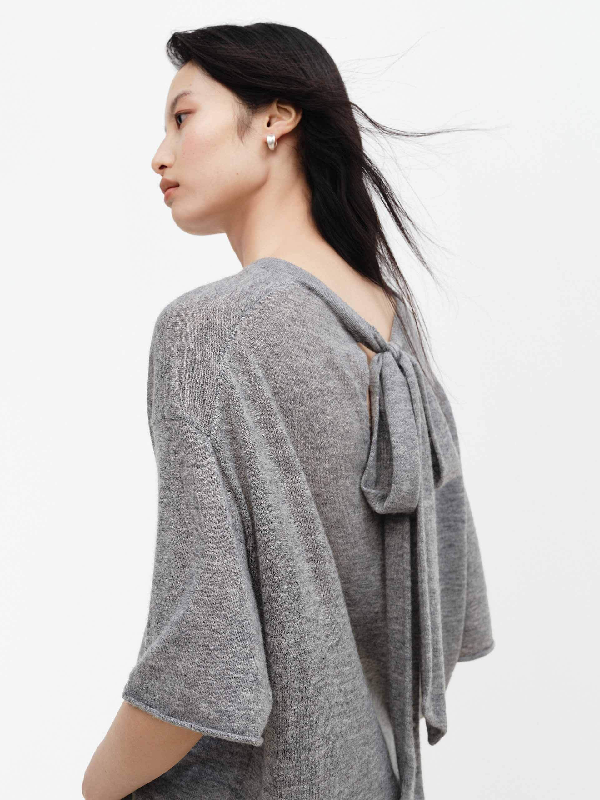 Relaxed Back Tie Knitted Top - Image 7