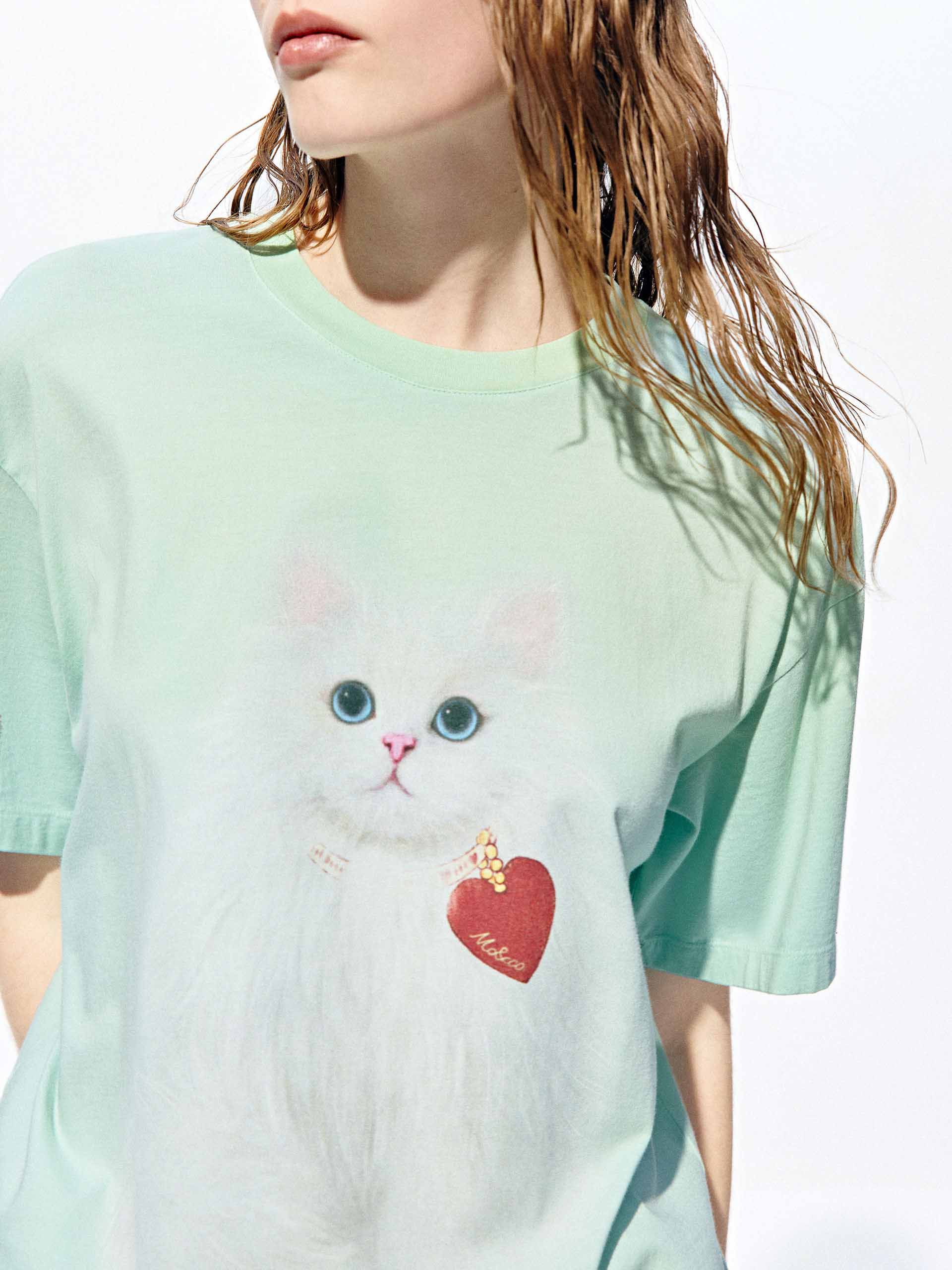 Relaxed Cat Print T-Shirt - Image 16