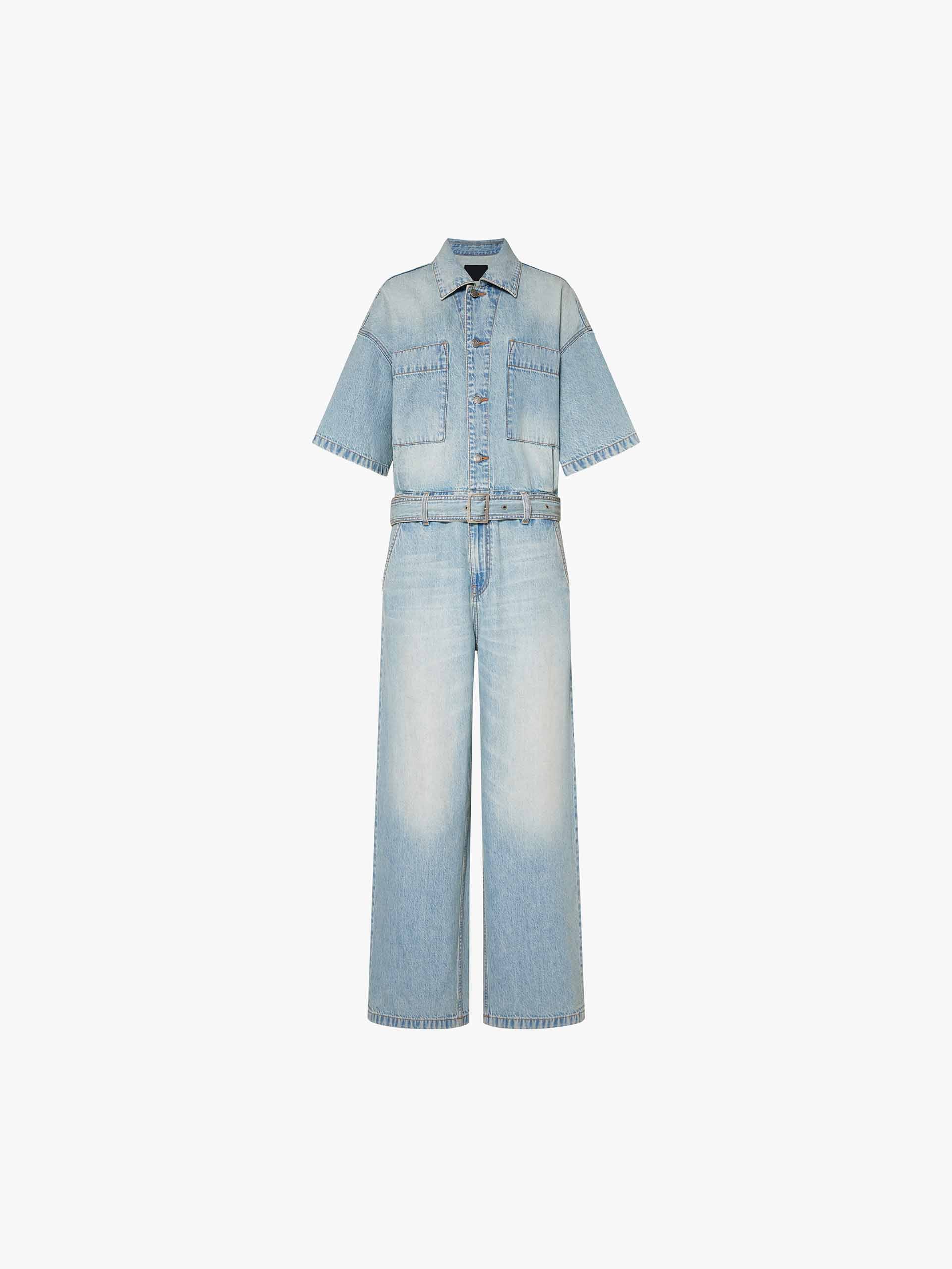 Relaxed Cotton Denim Jumpsuit - Image 5