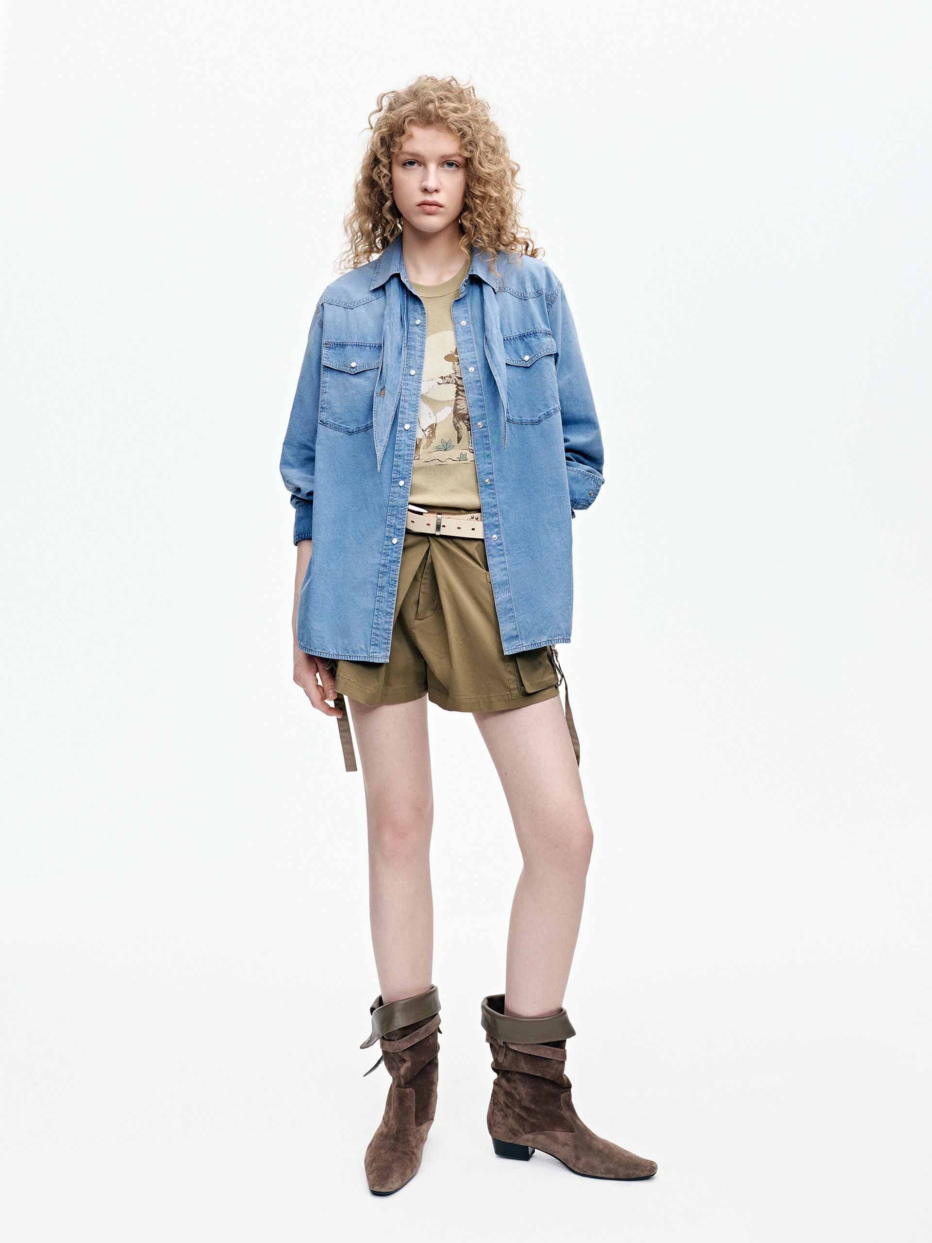 Relaxed Cotton Denim Shirt - Image 2
