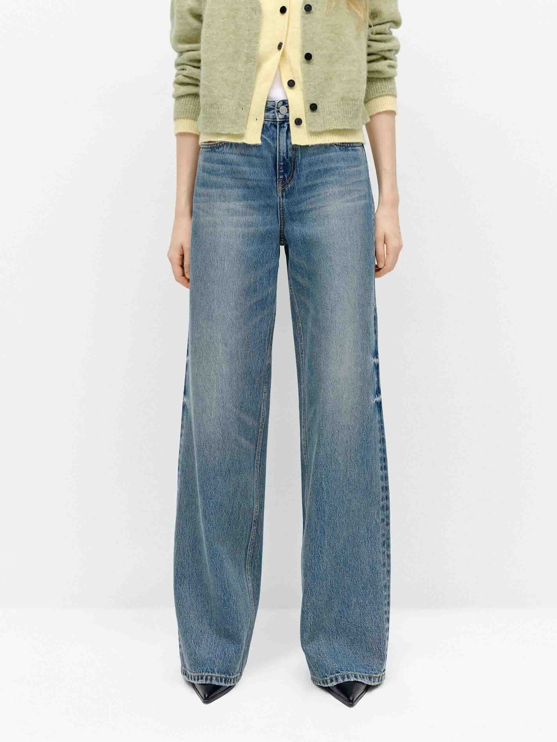Relaxed Cotton Straight Jeans