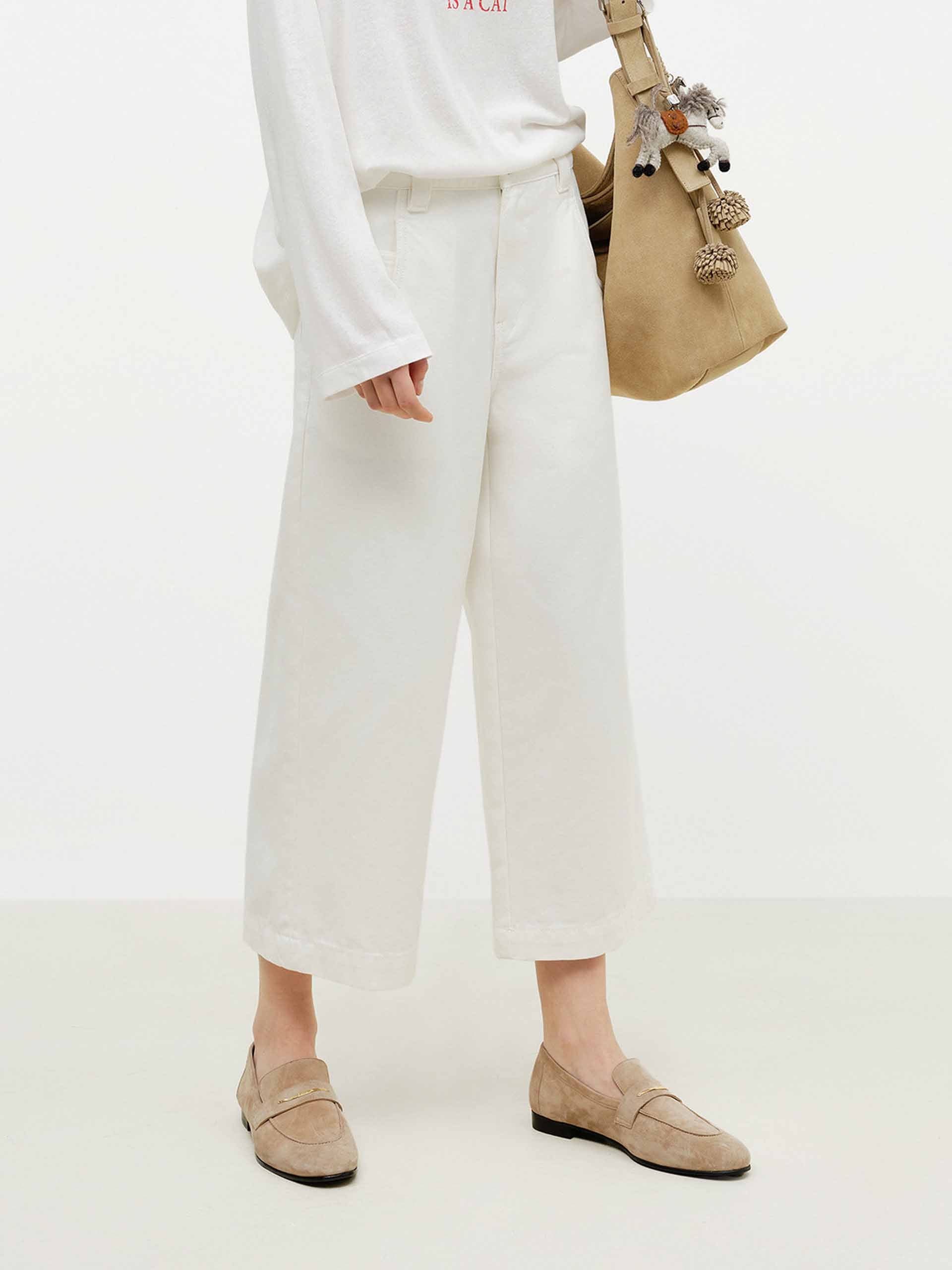 Relaxed Cropped Cotton Jeans - Image 7