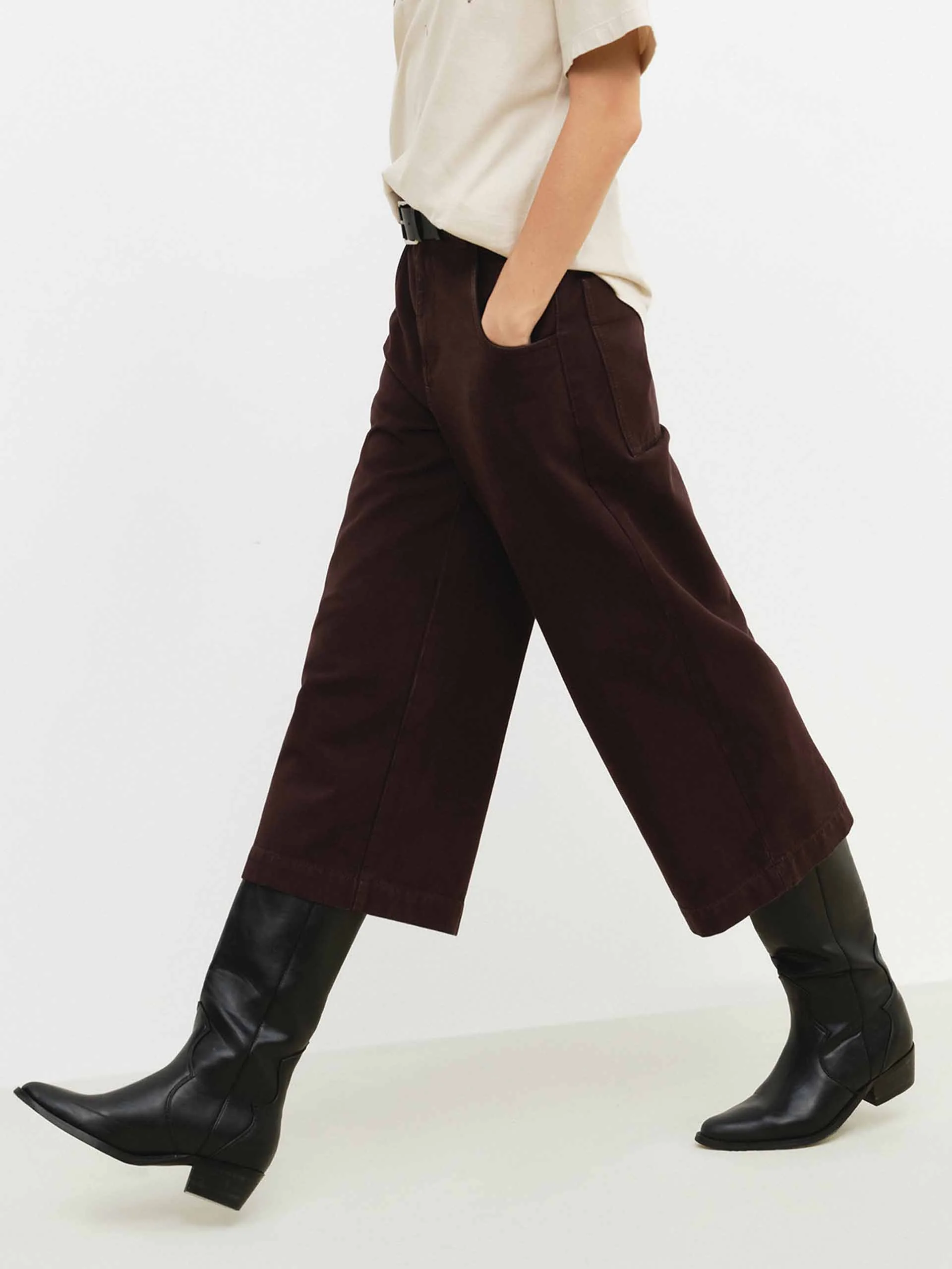 Relaxed Cropped Cotton Jeans - Image 7