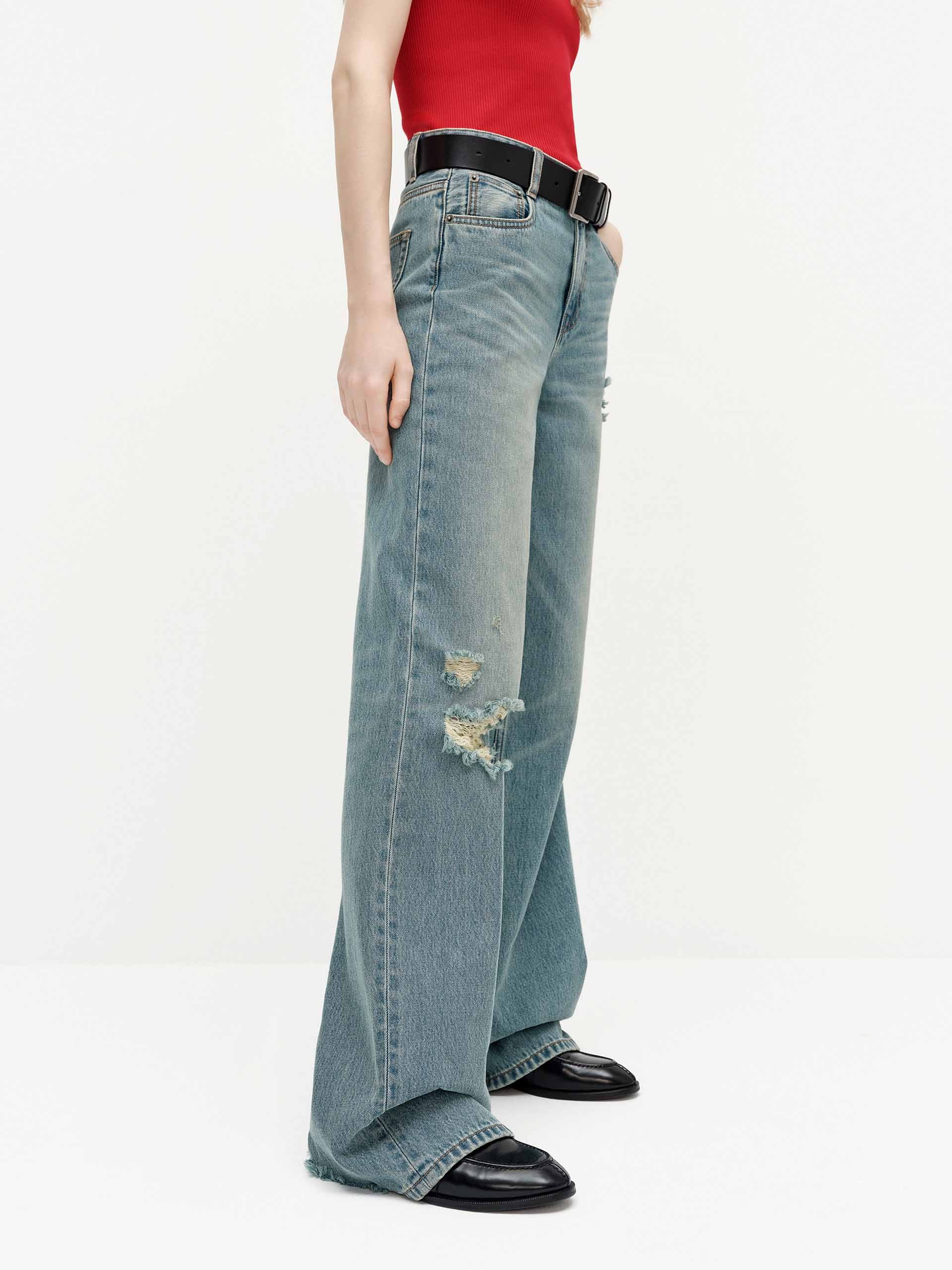 Relaxed Distressed Jeans - Image 7
