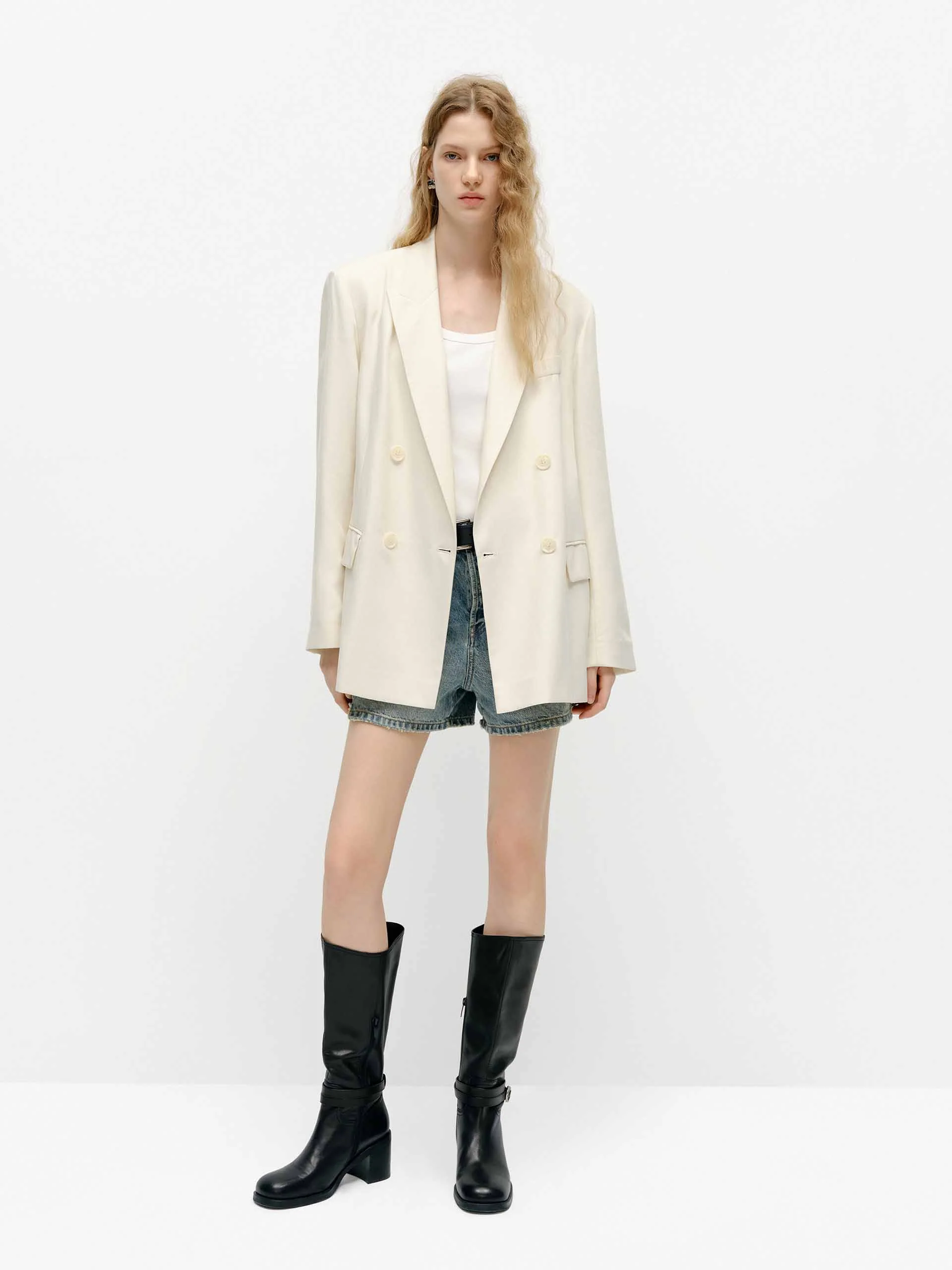 Relaxed Double Breasted Blazer - Image 2