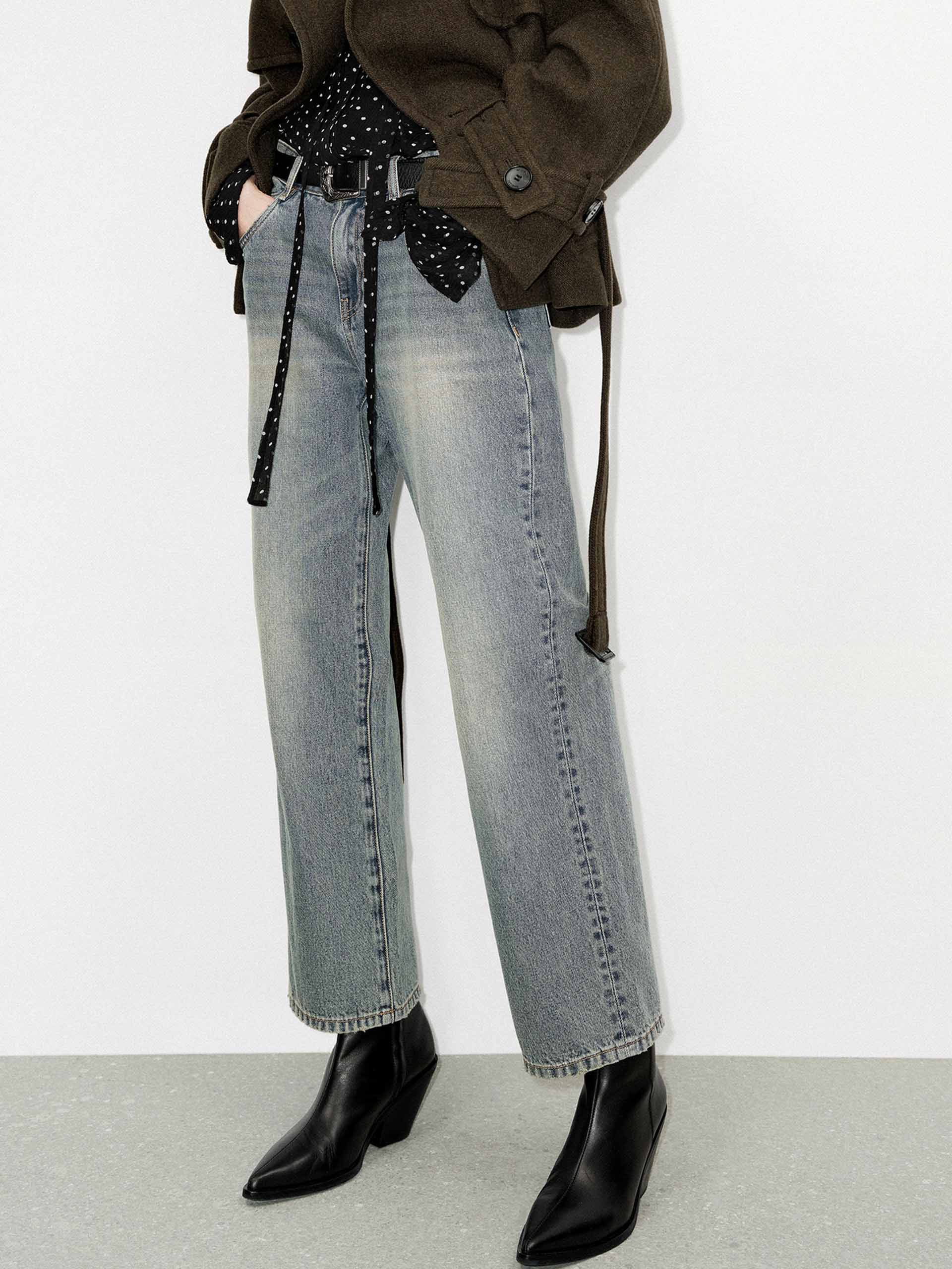 Relaxed Straight Ankle Jeans - Image 3