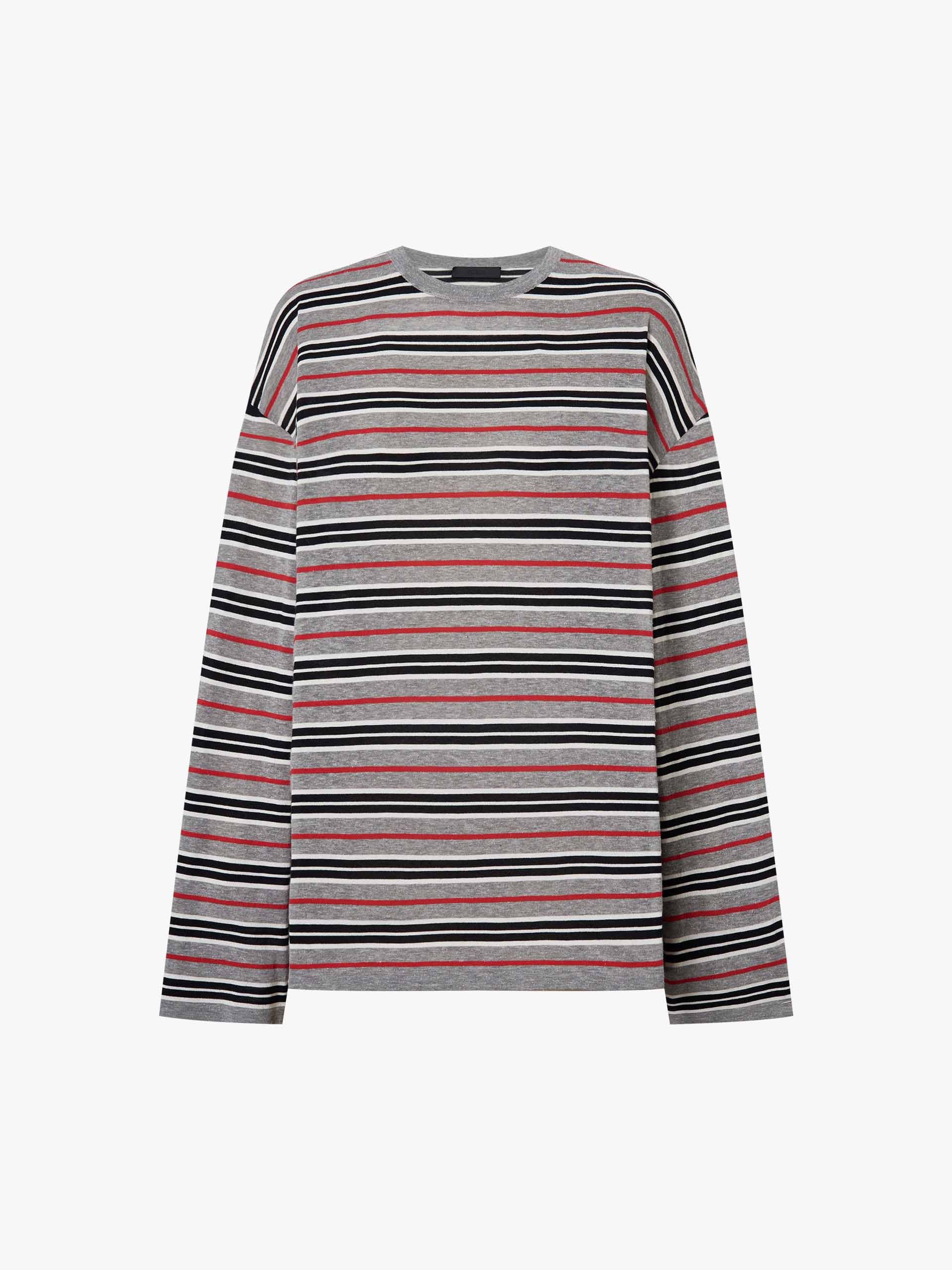 Relaxed Striped Knit Sweater - Image 5