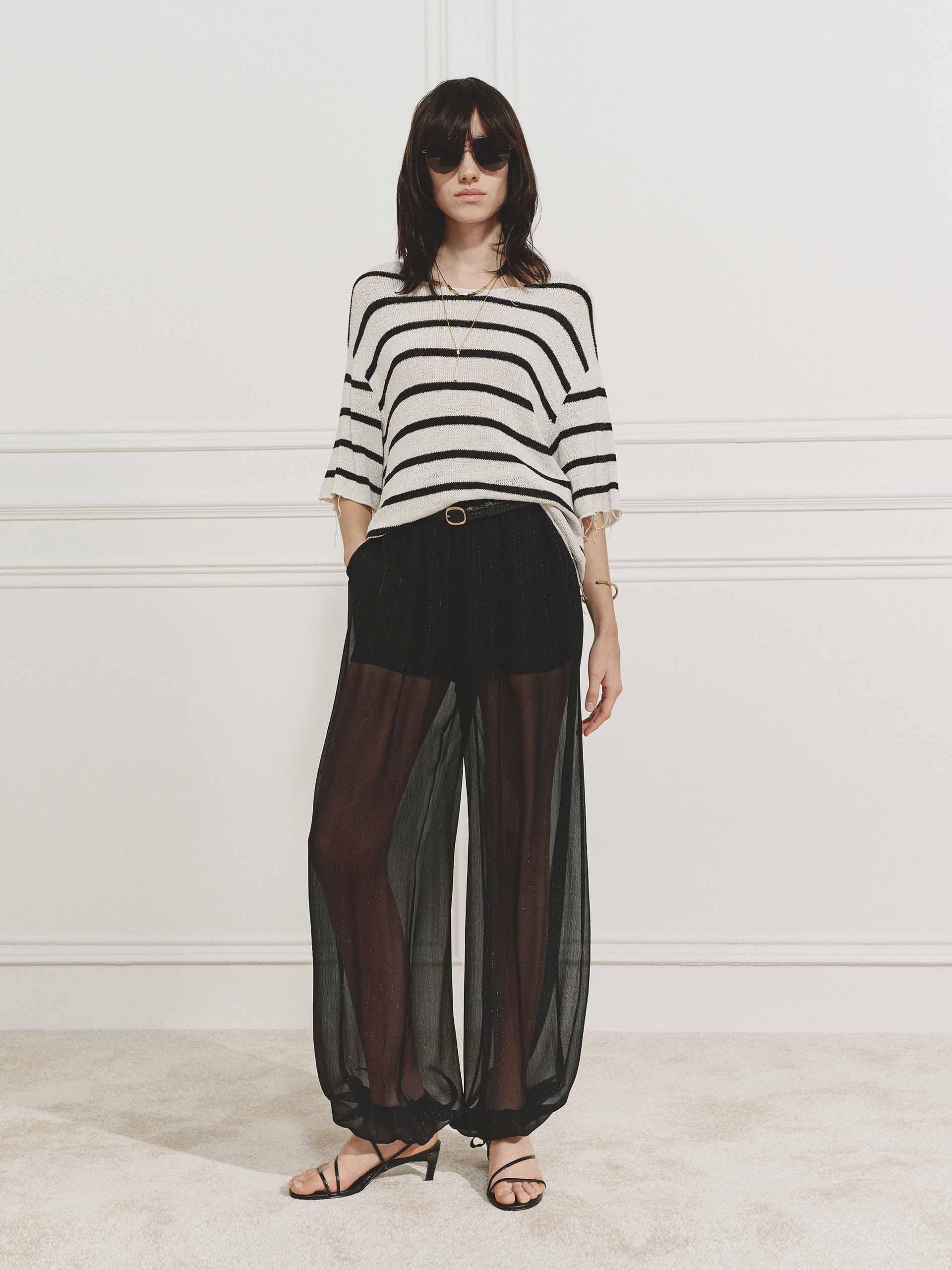 Relaxed Striped Knit Top - Image 2