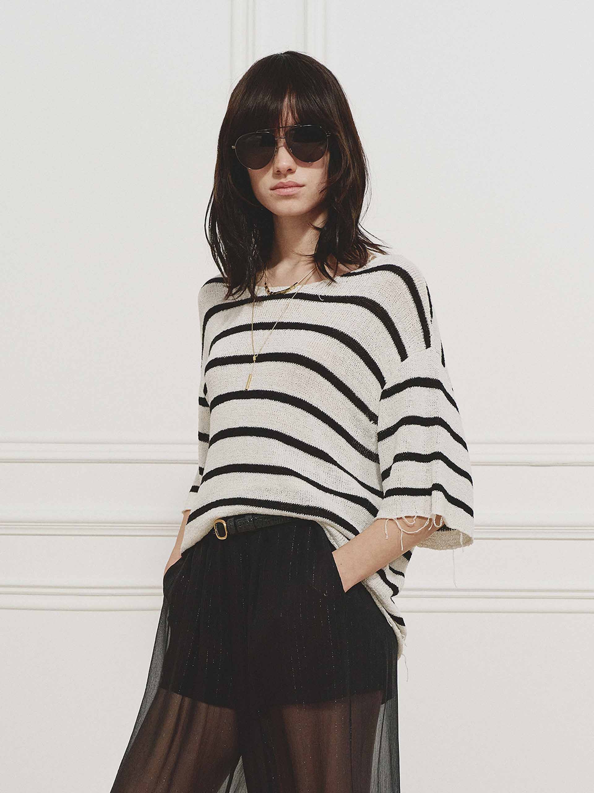 Relaxed Striped Knit Top - Image 7