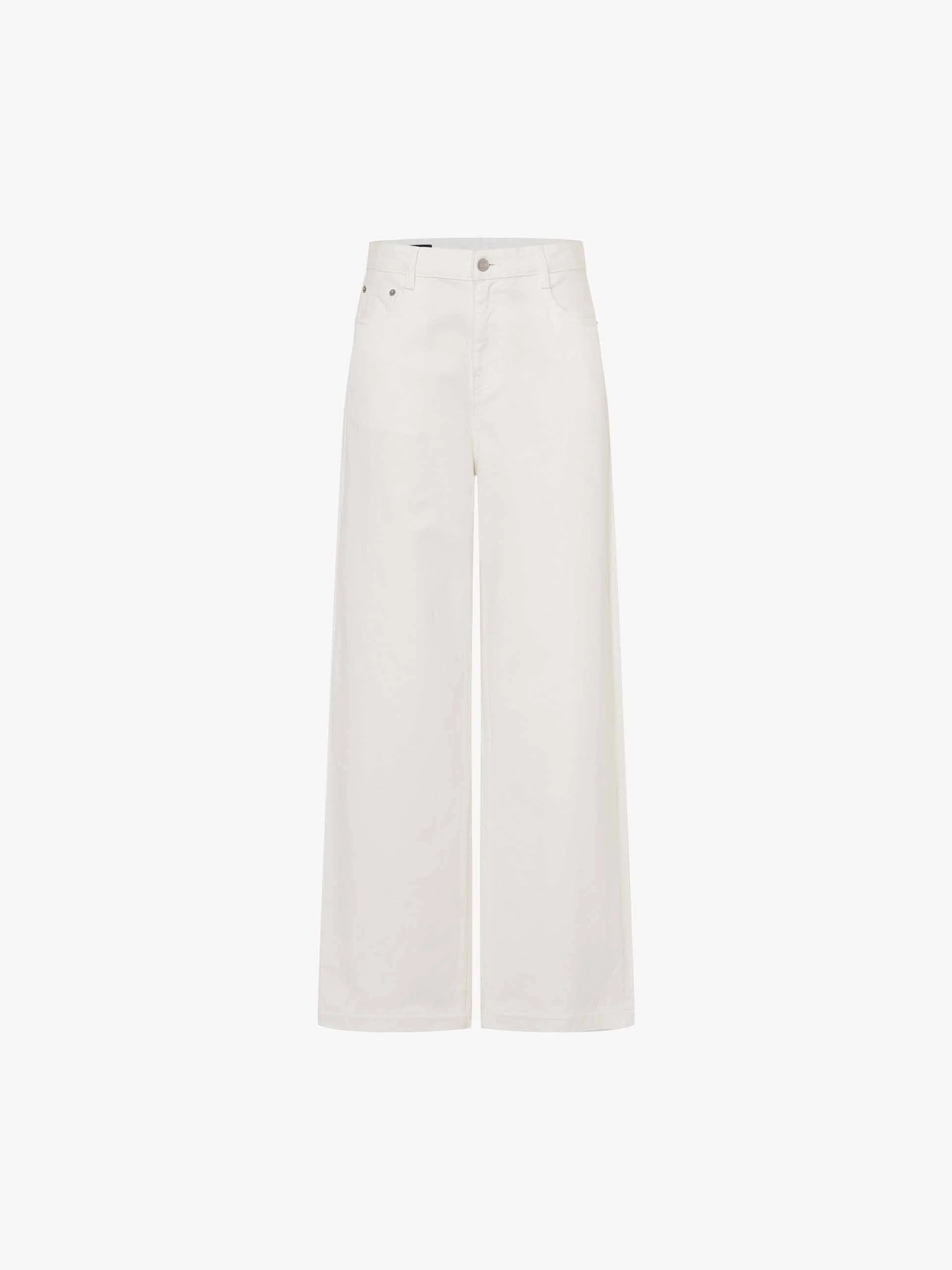 Relaxed White Straight Jeans - Image 5