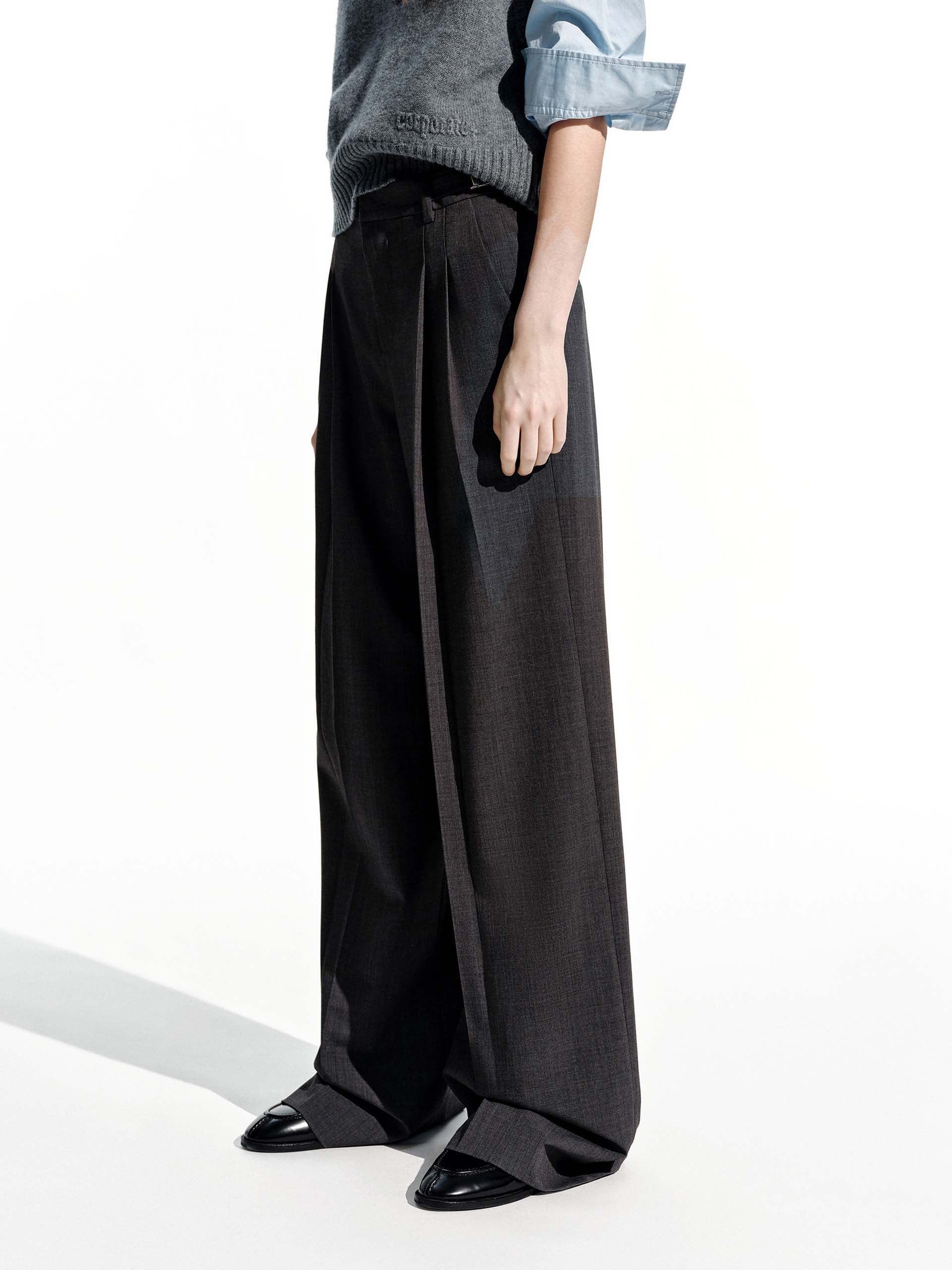 Relaxed Wide Leg Trousers - Image 7