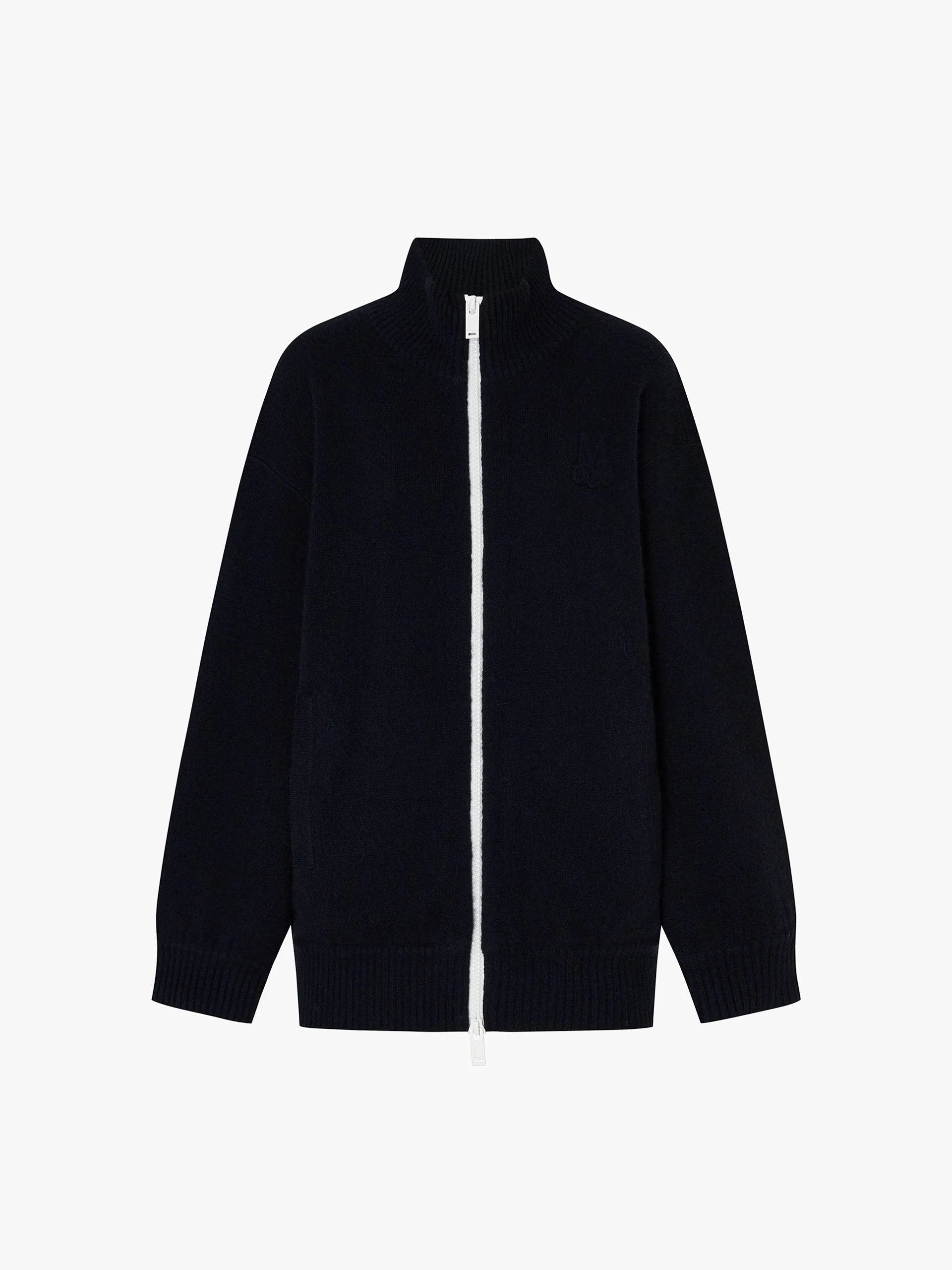 Relaxed Zipper Knitted Cardigan - Image 13
