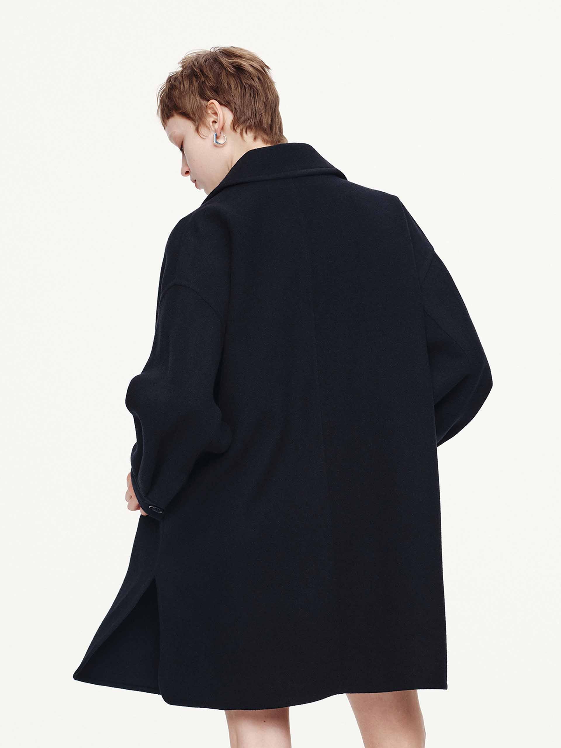 Removable Collar Wool Coat - Image 7