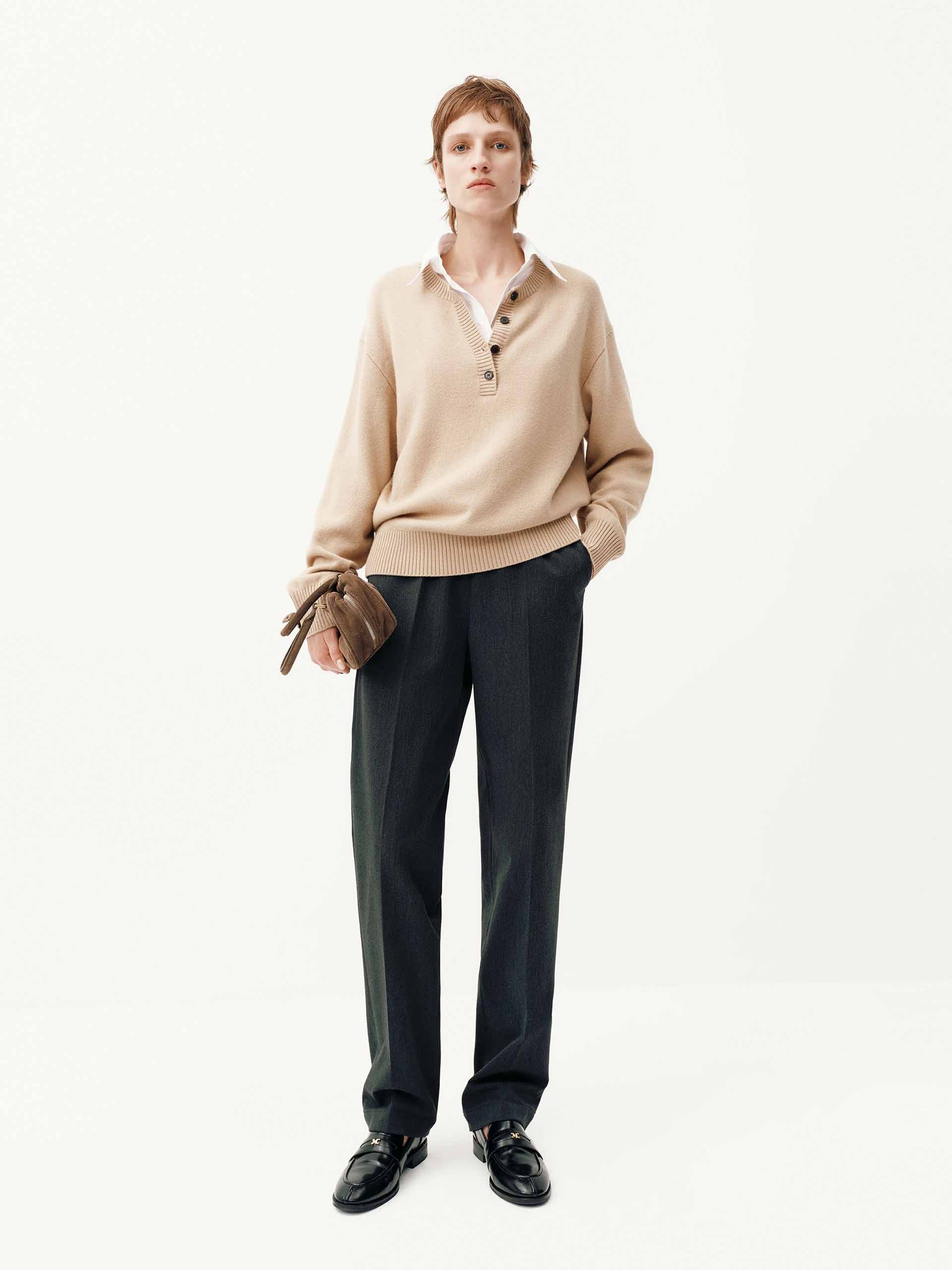 Removable Shirt Collar Sweater - Image 2