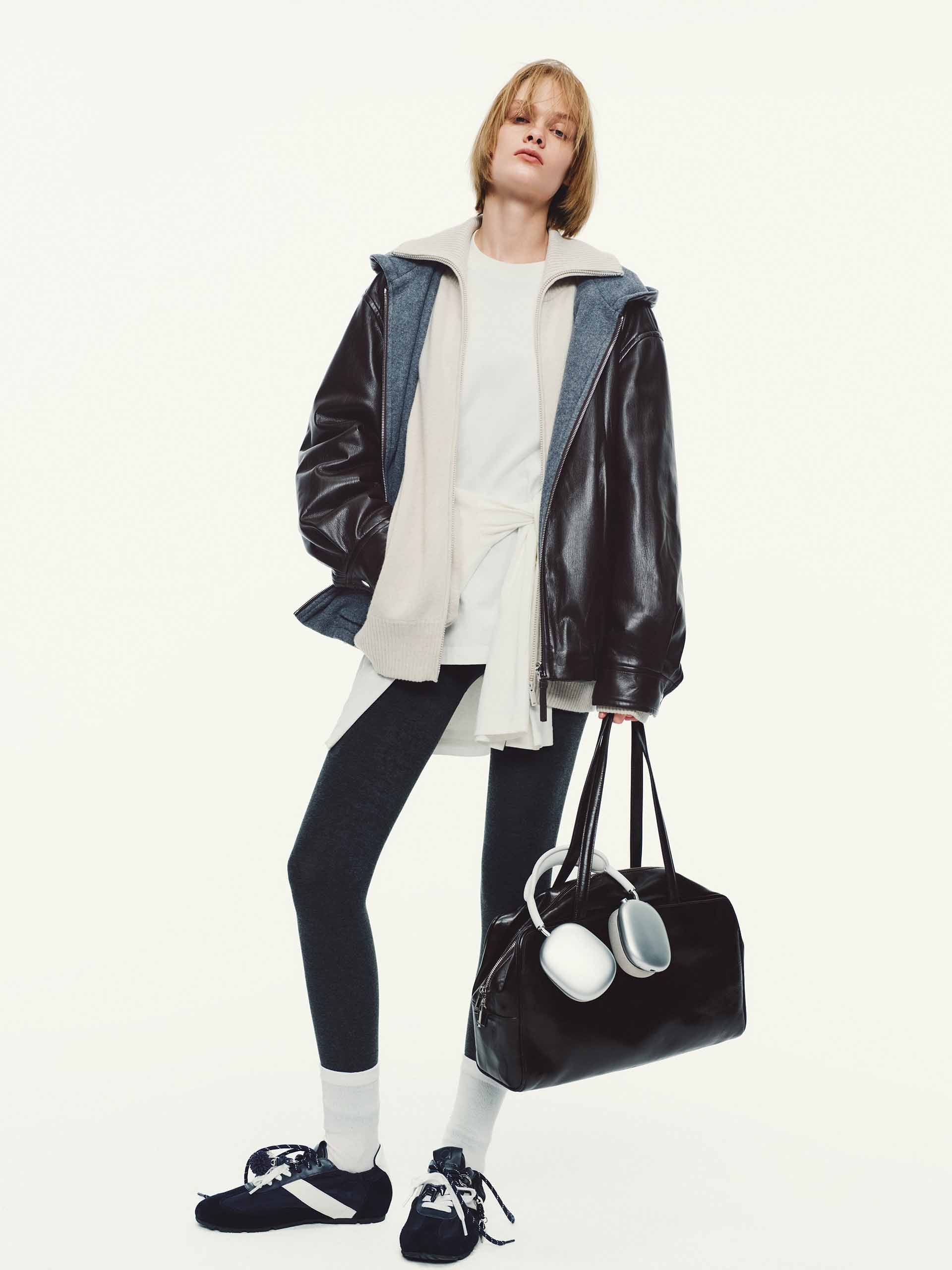 Reversible Hood Leather Coat - Image 2