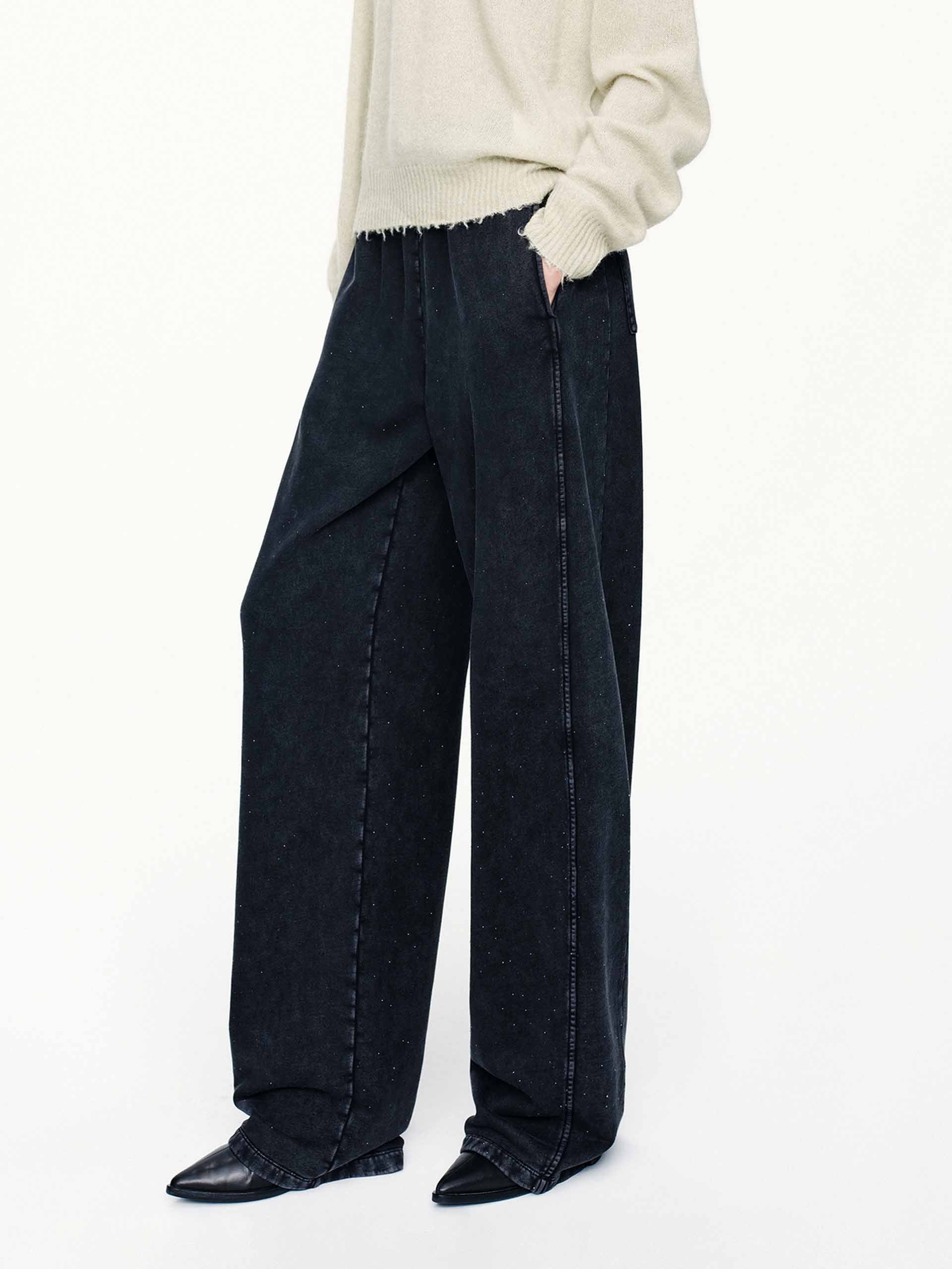 Rhinestone Barrel Leg Trousers - Image 3