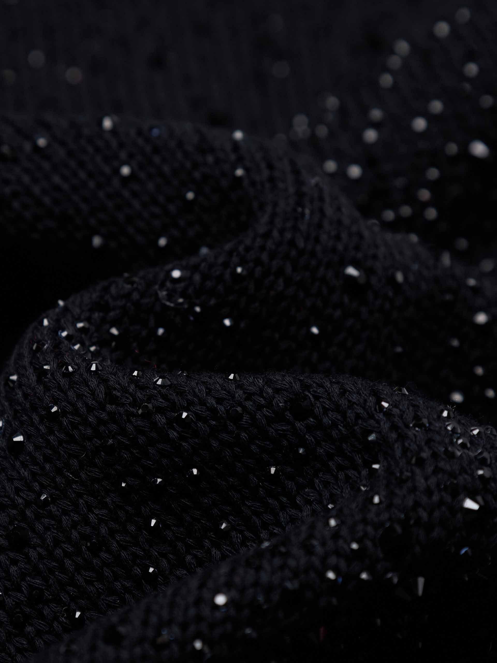 Rhinestone Cotton Knit Top - Image 4