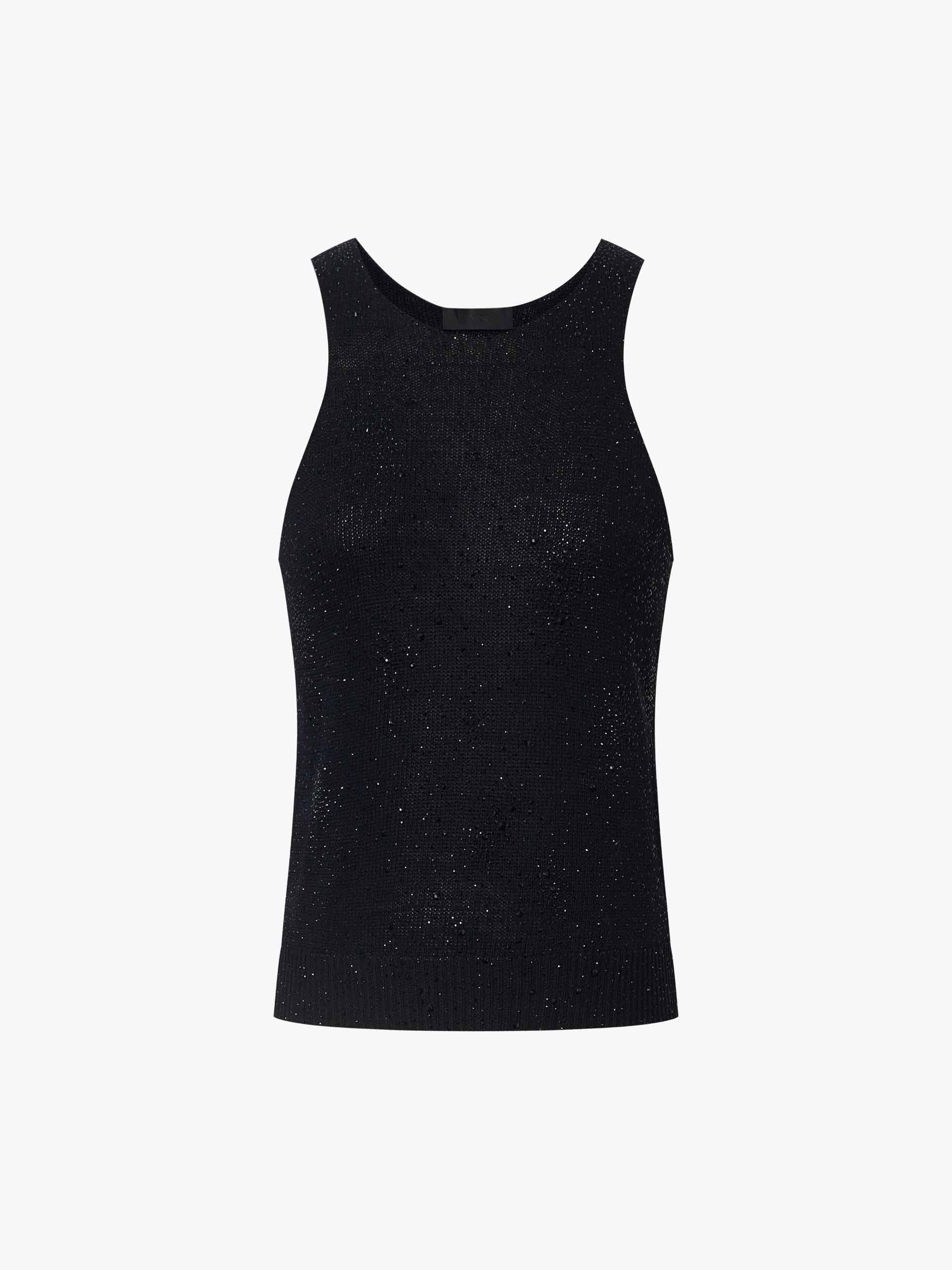 Rhinestone Cotton Knit Top - Image 5
