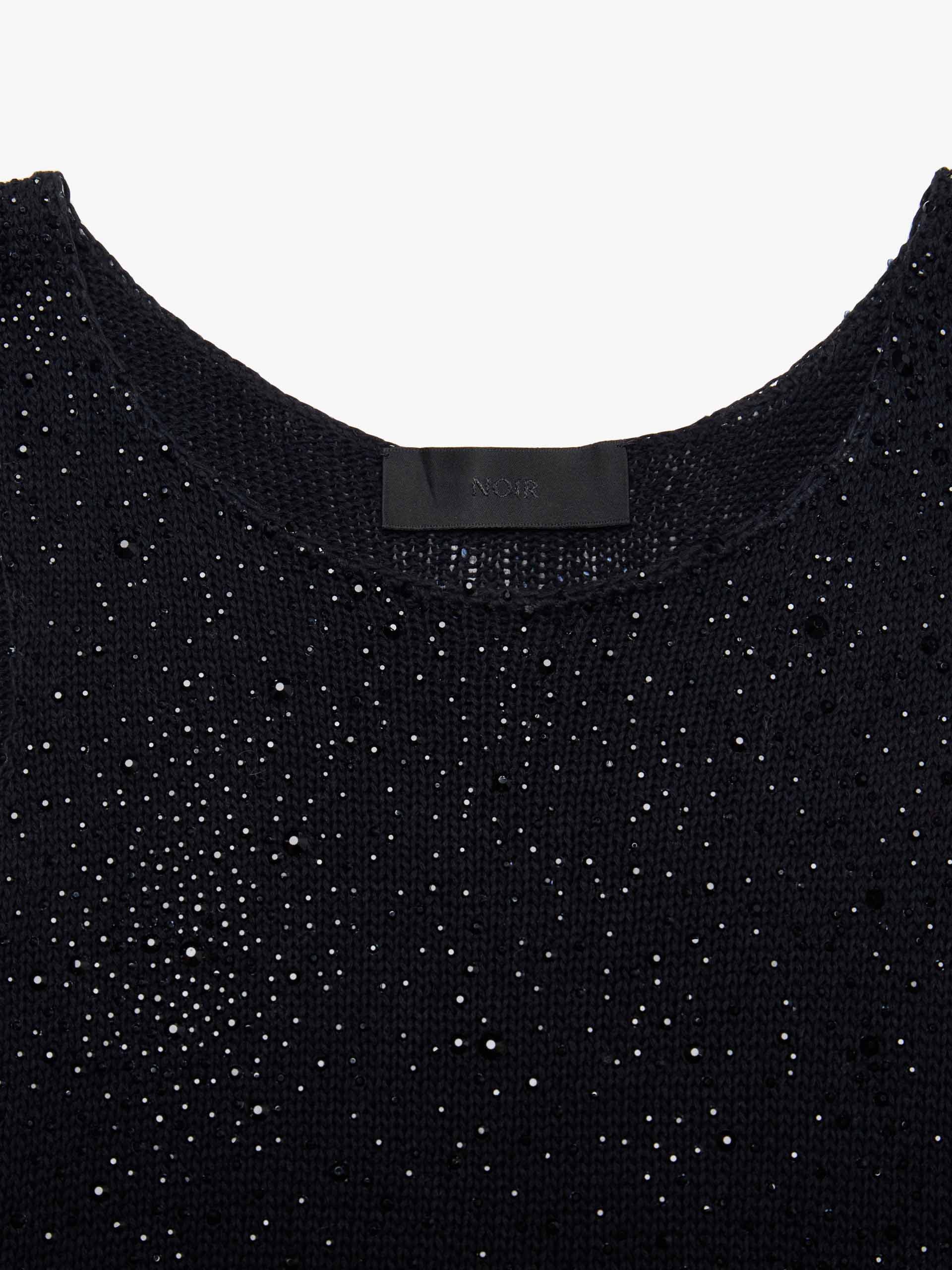 Rhinestone Cotton Knit Top - Image 8