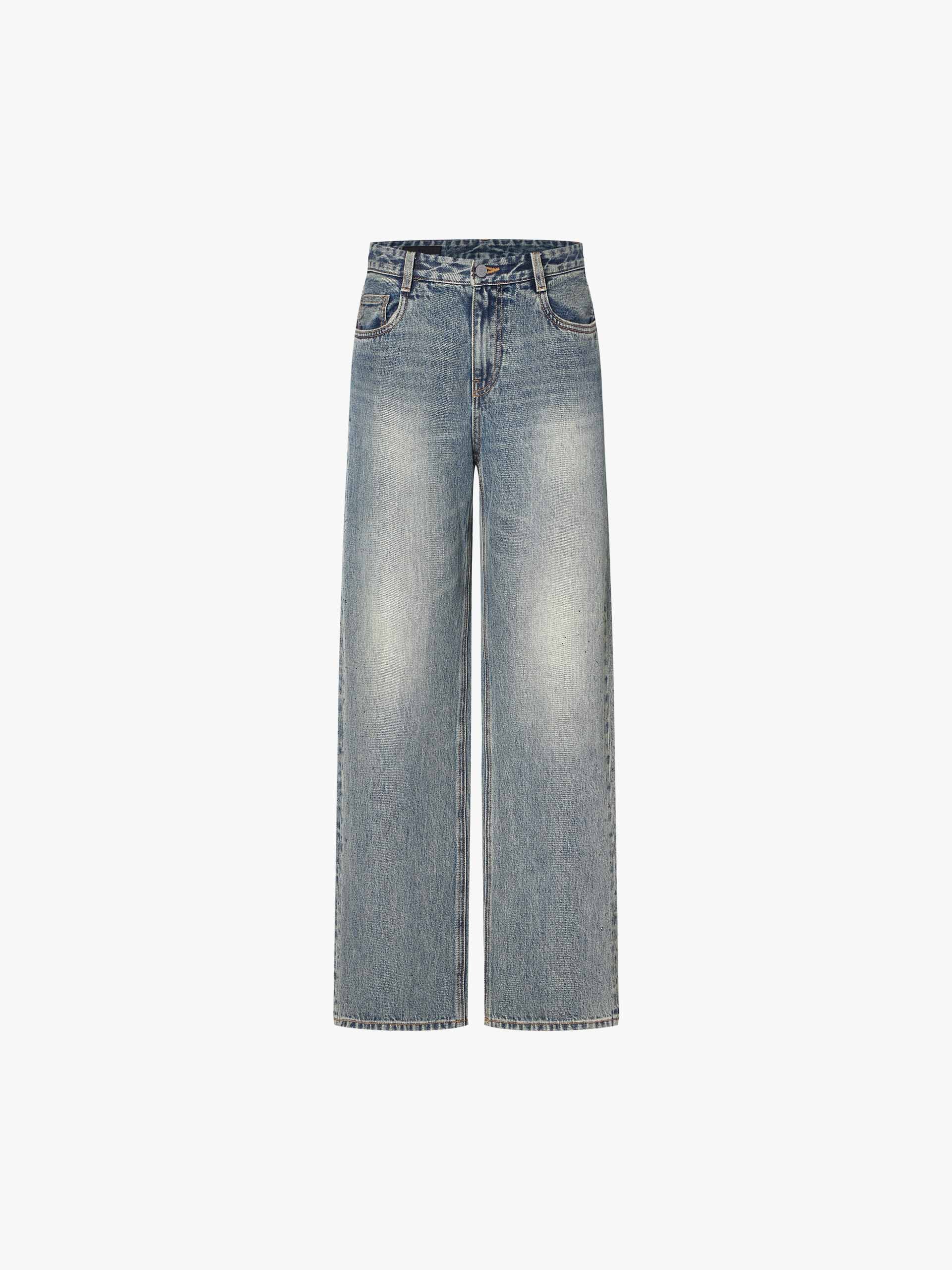 Rhinestone Detail Cotton Jeans - Image 5