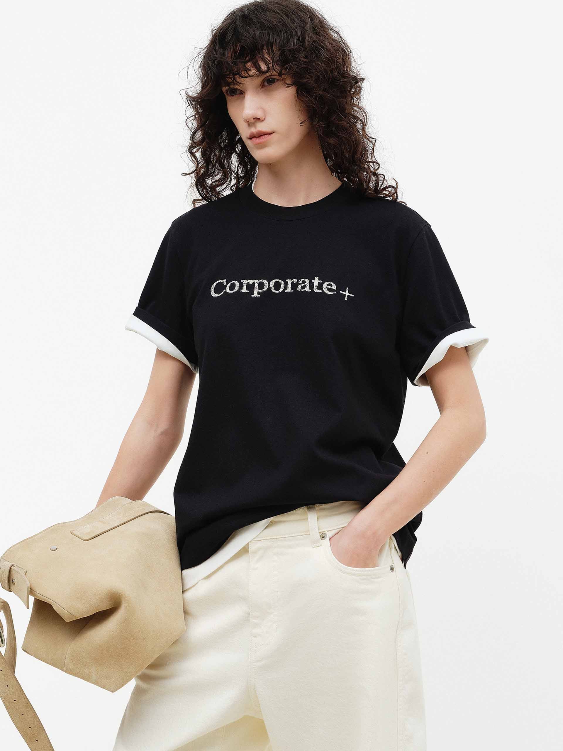 Rhinestone Detail Cotton T-shirt