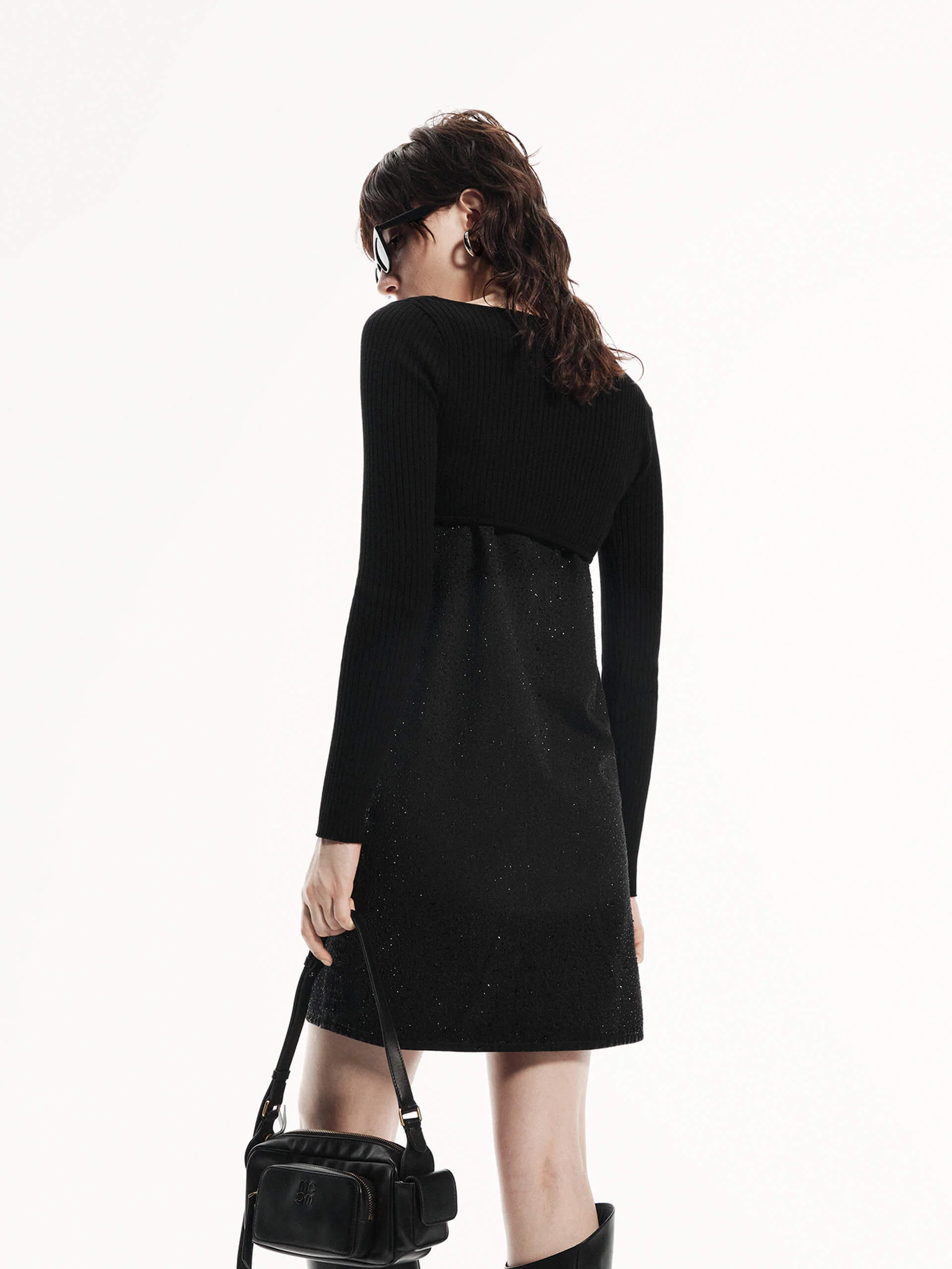 Rhinestone Detail Mini Dress Set - Image 7