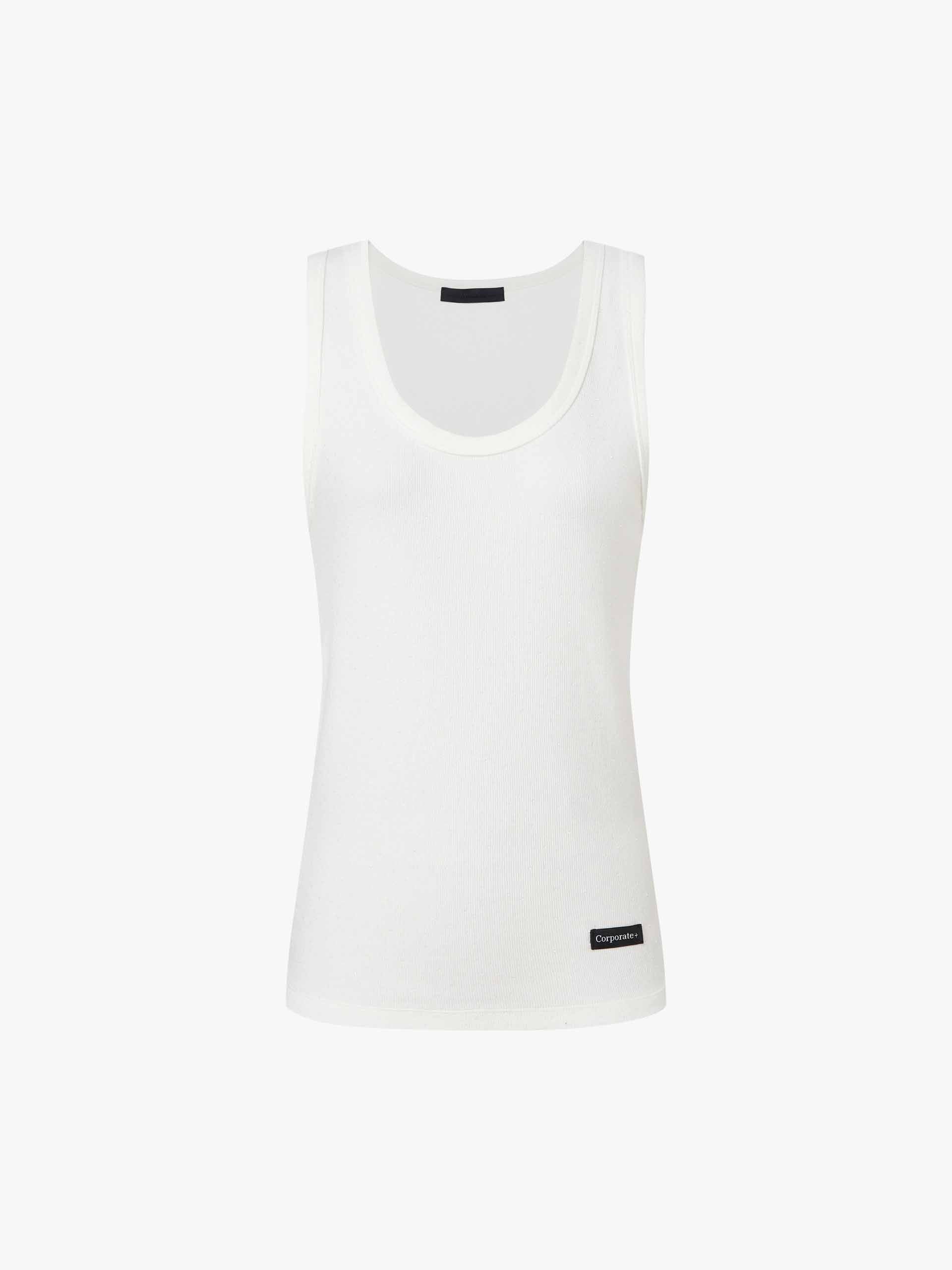 Rhinestone U-neck Tank - Image 5