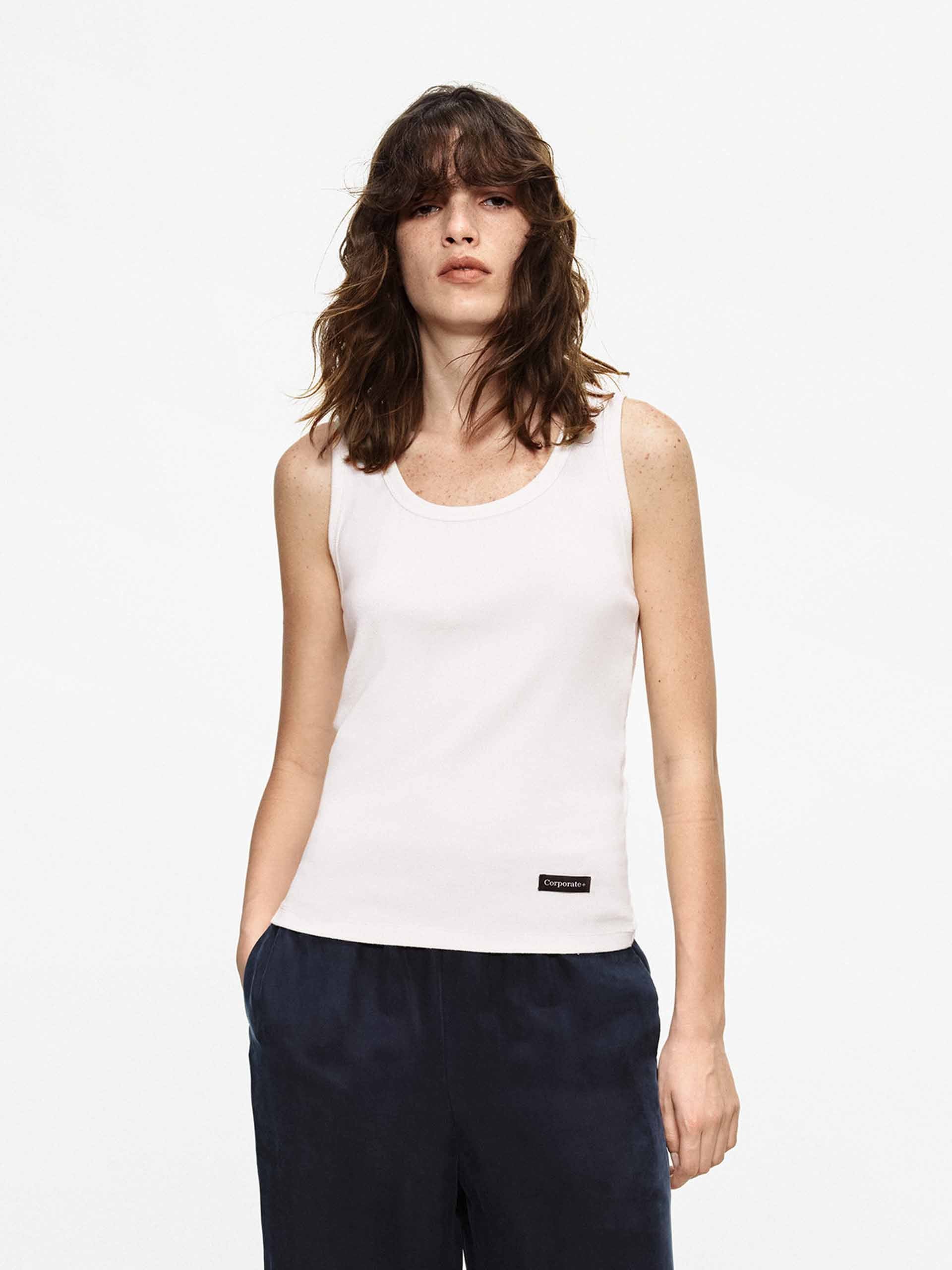 Rhinestone U-neck Tank - Image 7