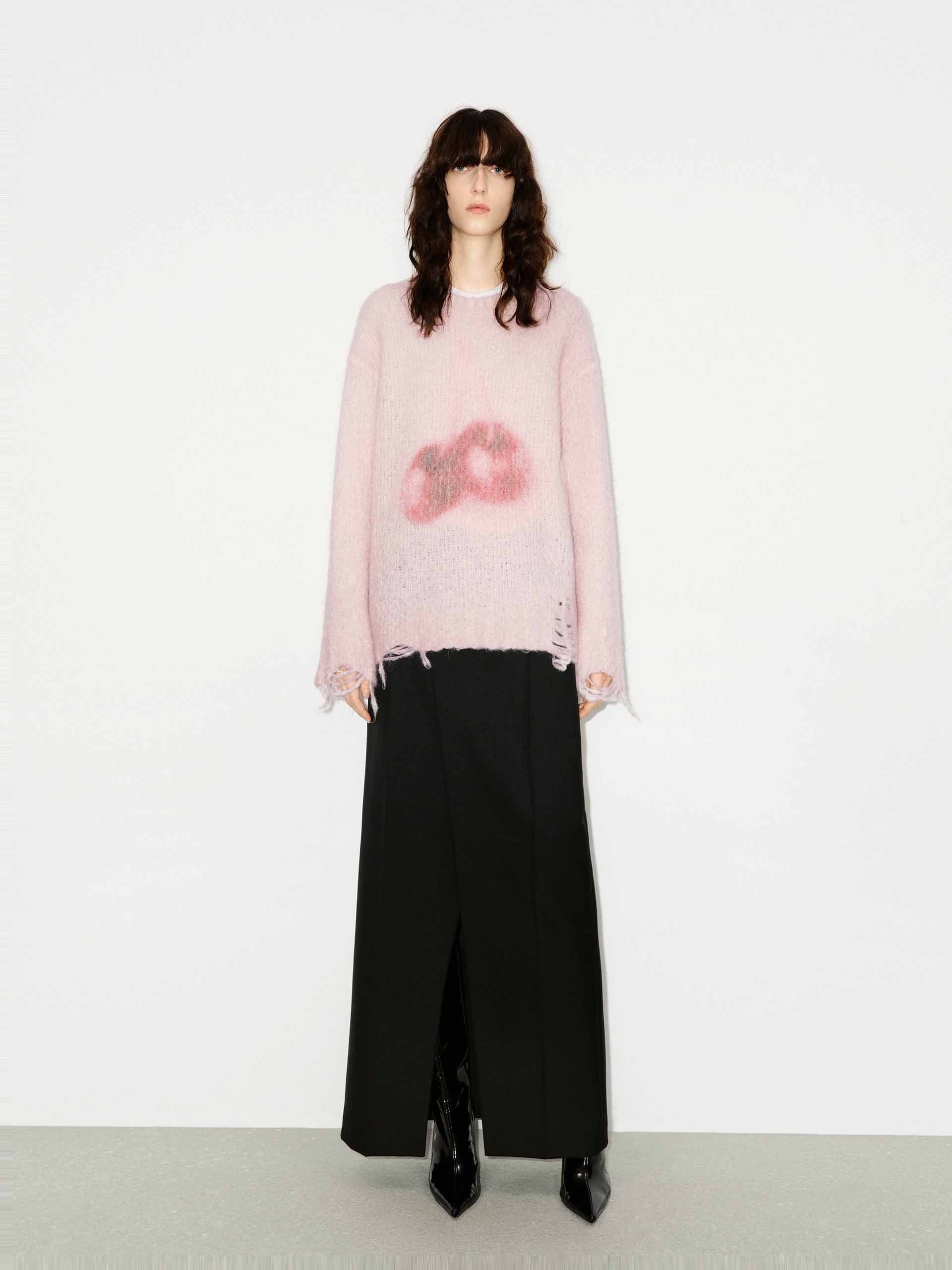 Ripped Detail Fluffy Sweater - Image 8