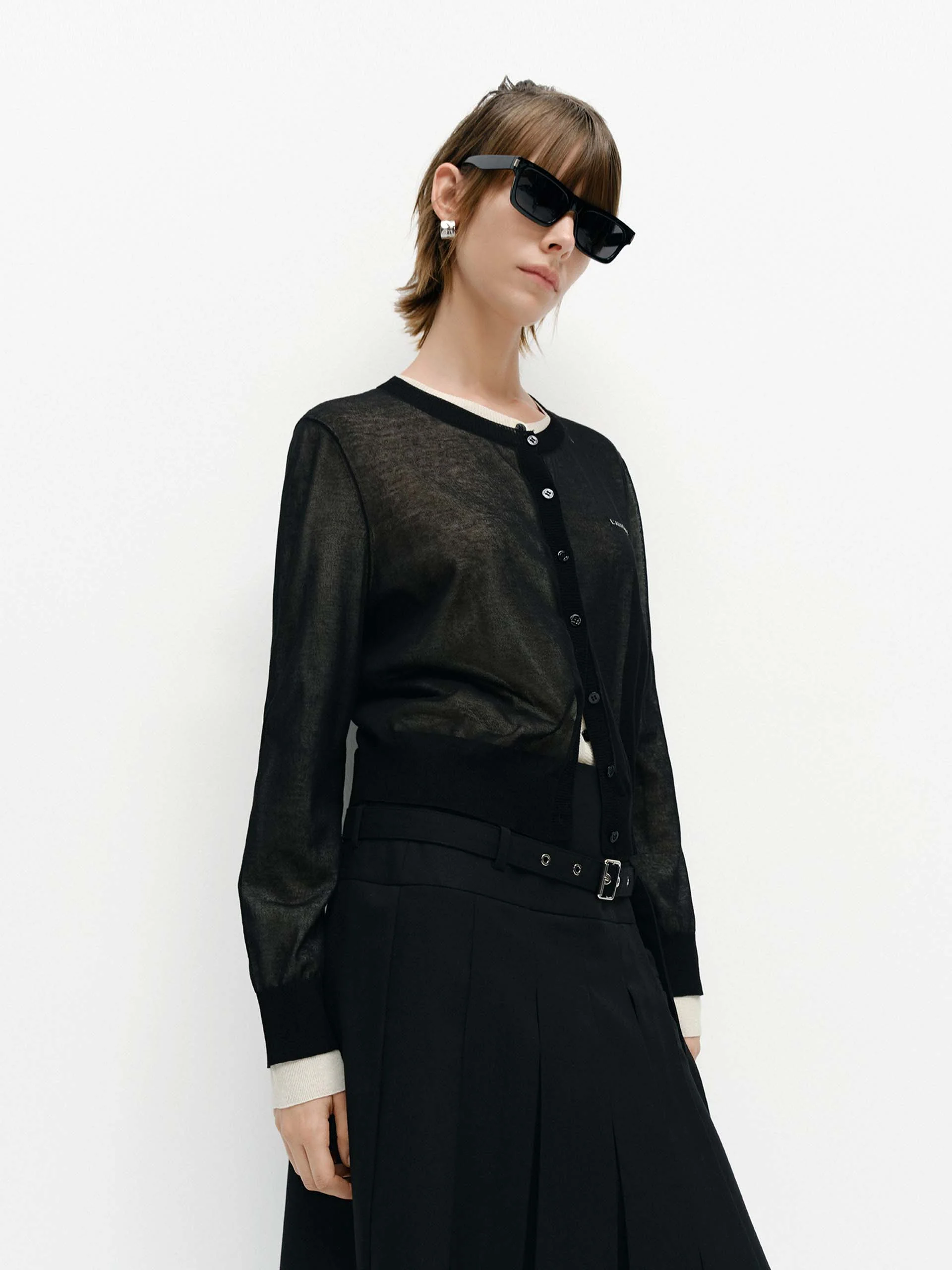 Round Neck Cardigan Set - Image 6