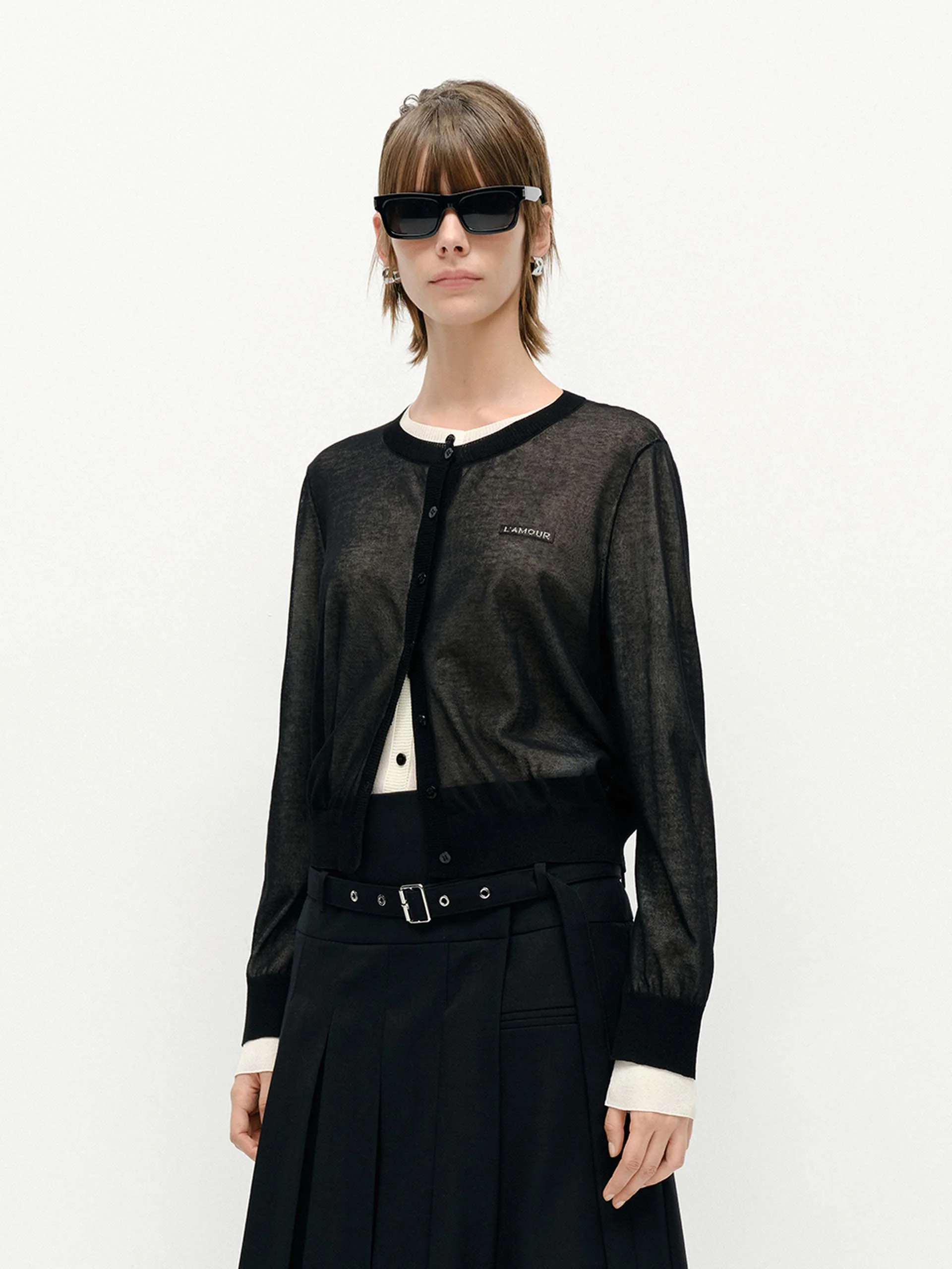 Round Neck Cardigan Set - Image 7