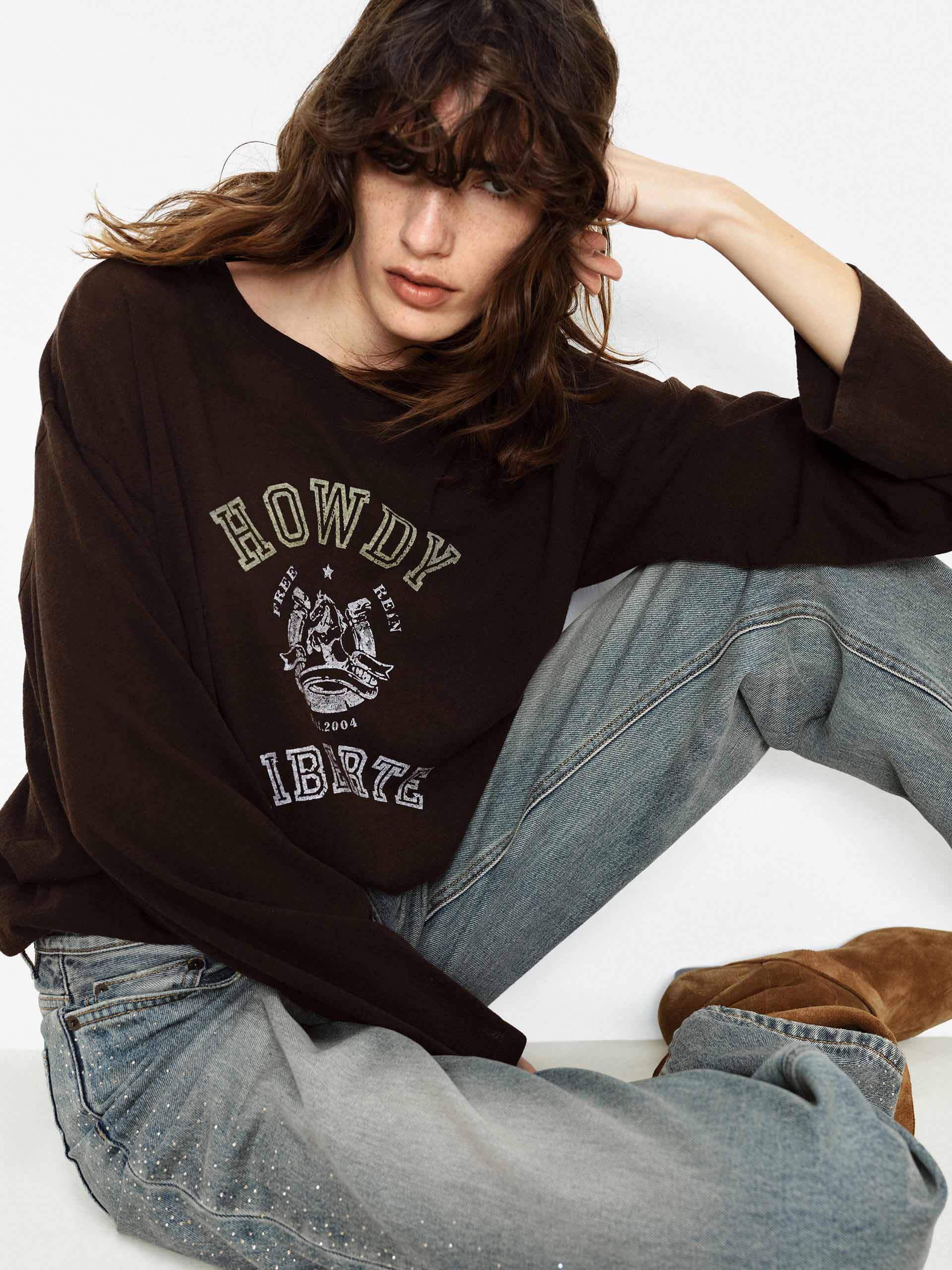 Round Neck Printed Sweater - Image 8